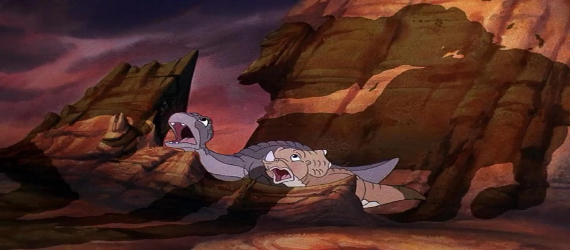 Gabriel Damon and Candace Hutson in The Land Before Time (1988)