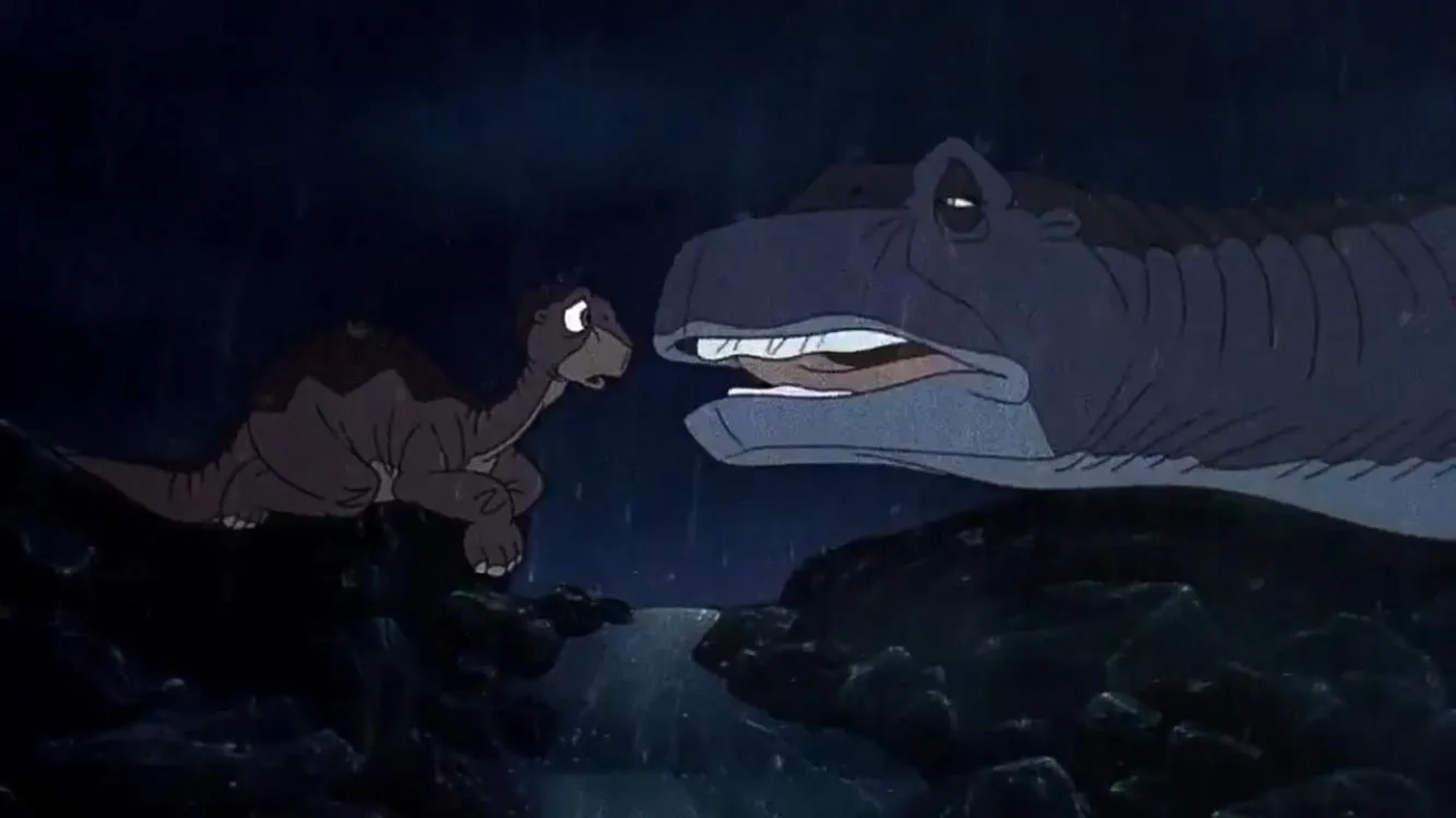 Helen Shaver and Gabriel Damon in The Land Before Time (1988)