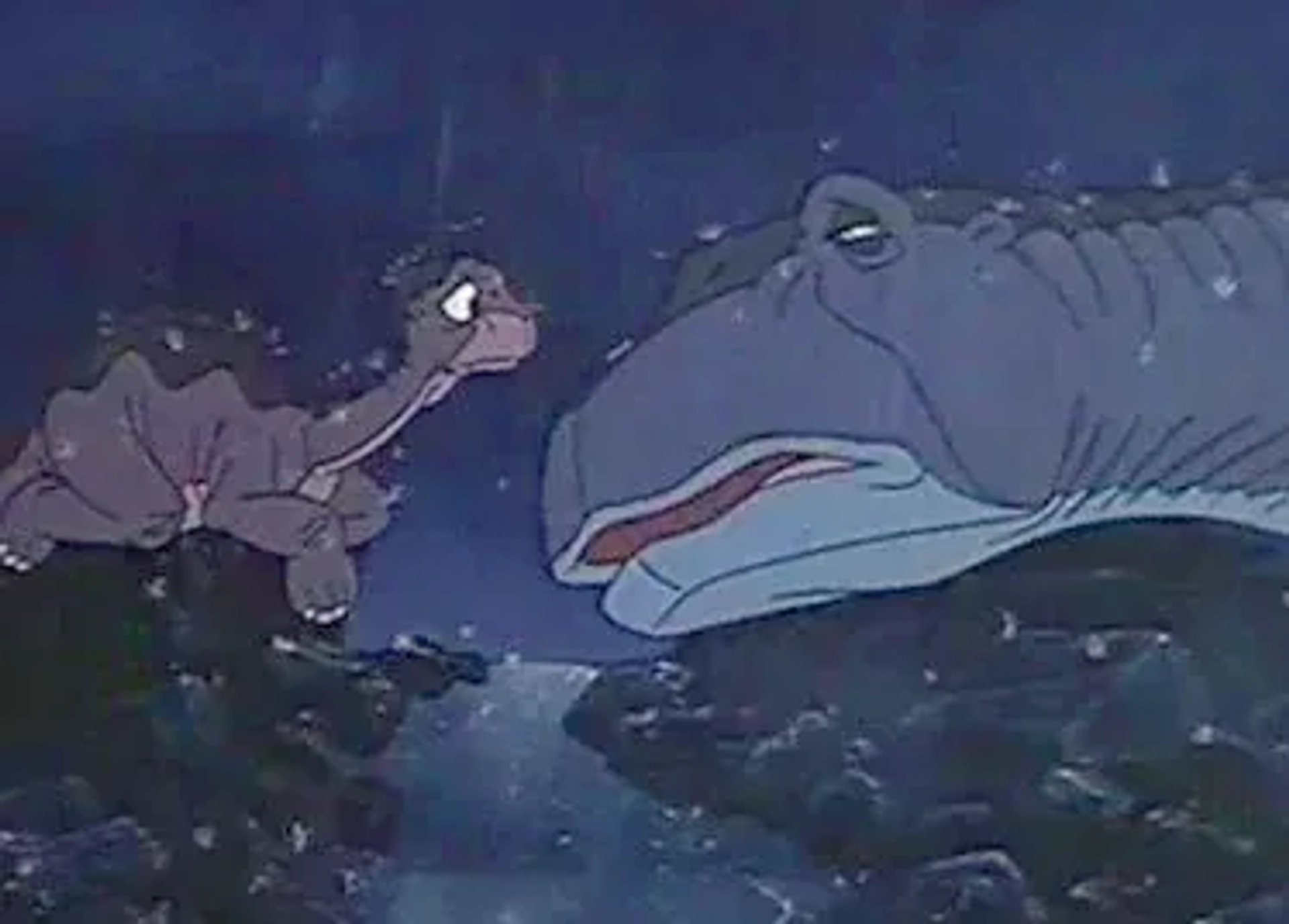 Helen Shaver and Gabriel Damon in The Land Before Time (1988)