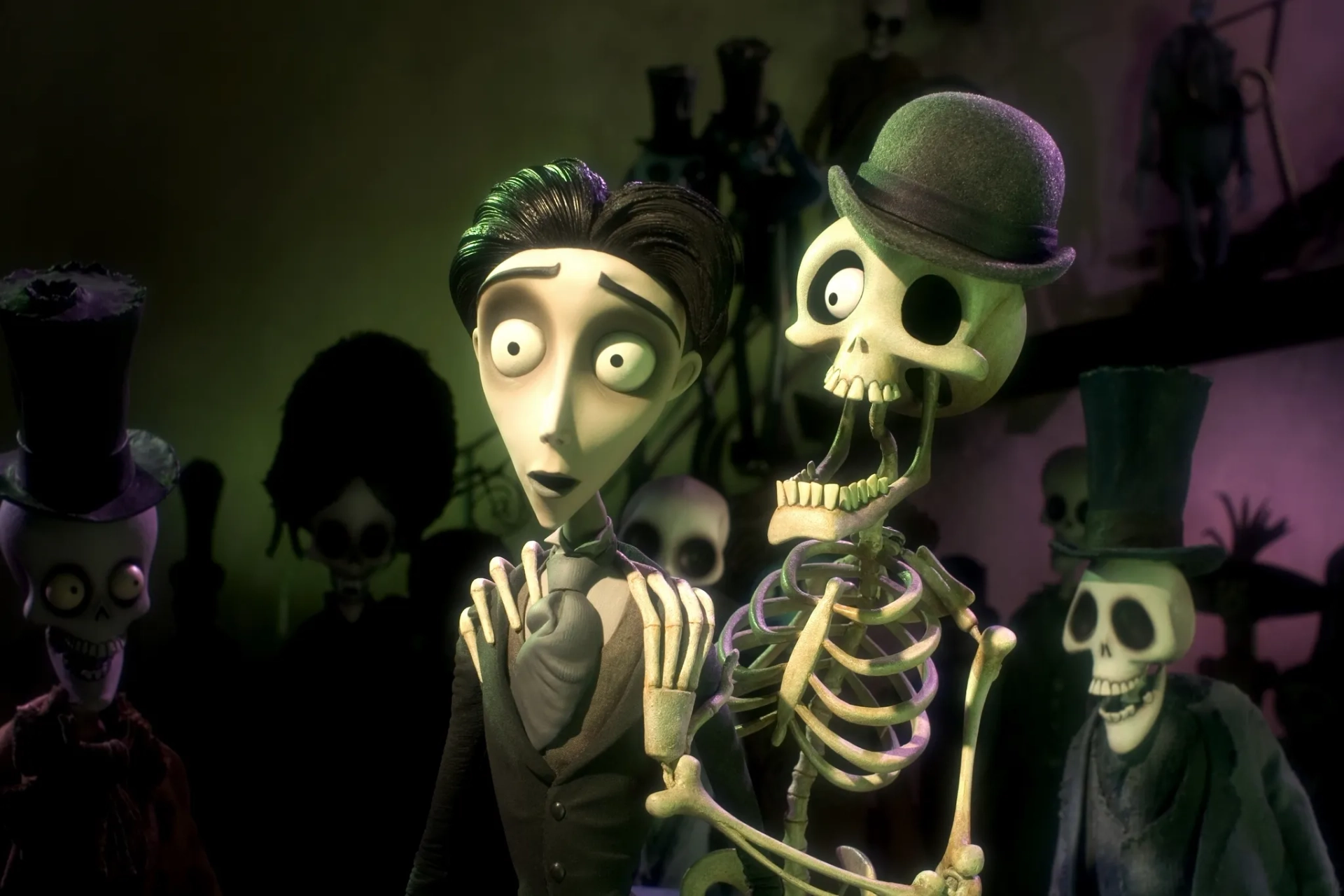 Johnny Depp and Danny Elfman in Corpse Bride (2005)