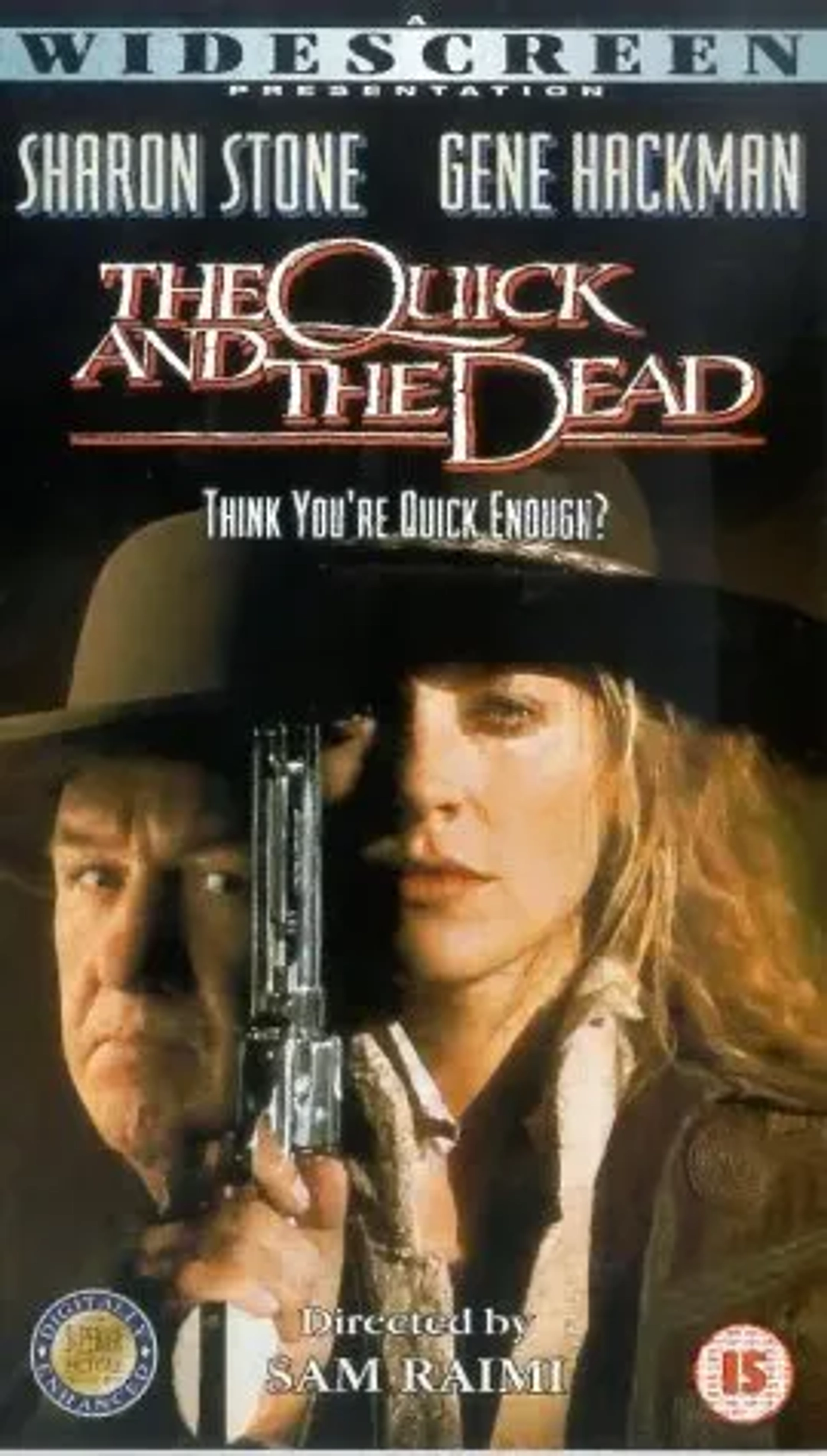 Sharon Stone and Gene Hackman in The Quick and the Dead (1995)