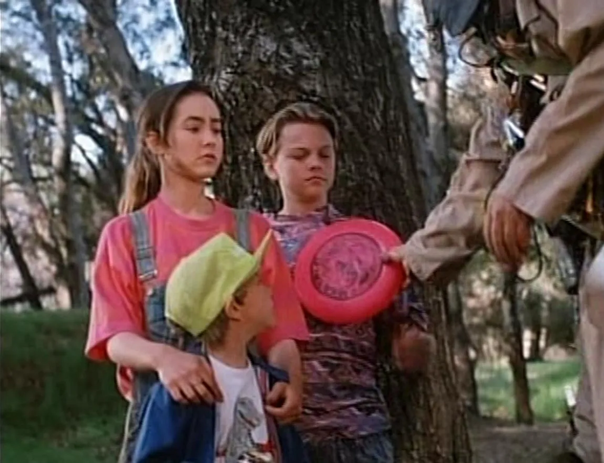 Leonardo DiCaprio, Aimee Brooks, Christian Cousins, Joseph Cousins, and Don Keith Opper in Critters 3 (1991)