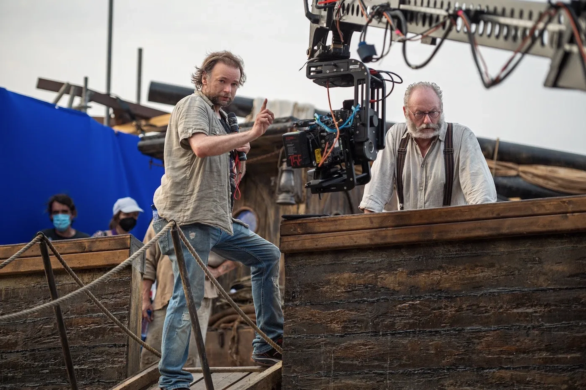 André Øvredal and Liam Cunningham in The Last Voyage of the Demeter (2023)