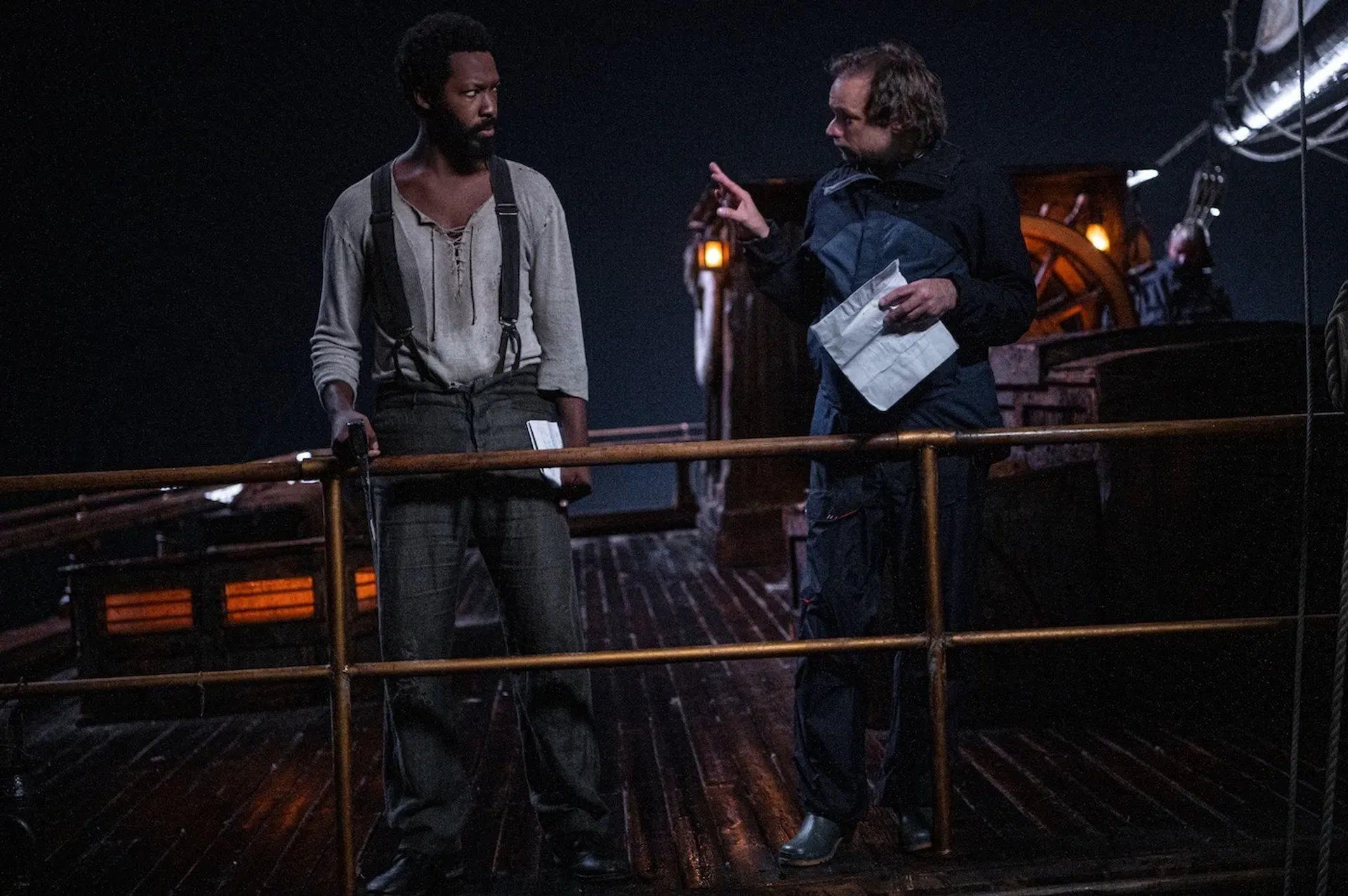 André Øvredal and Corey Hawkins in The Last Voyage of the Demeter (2023)