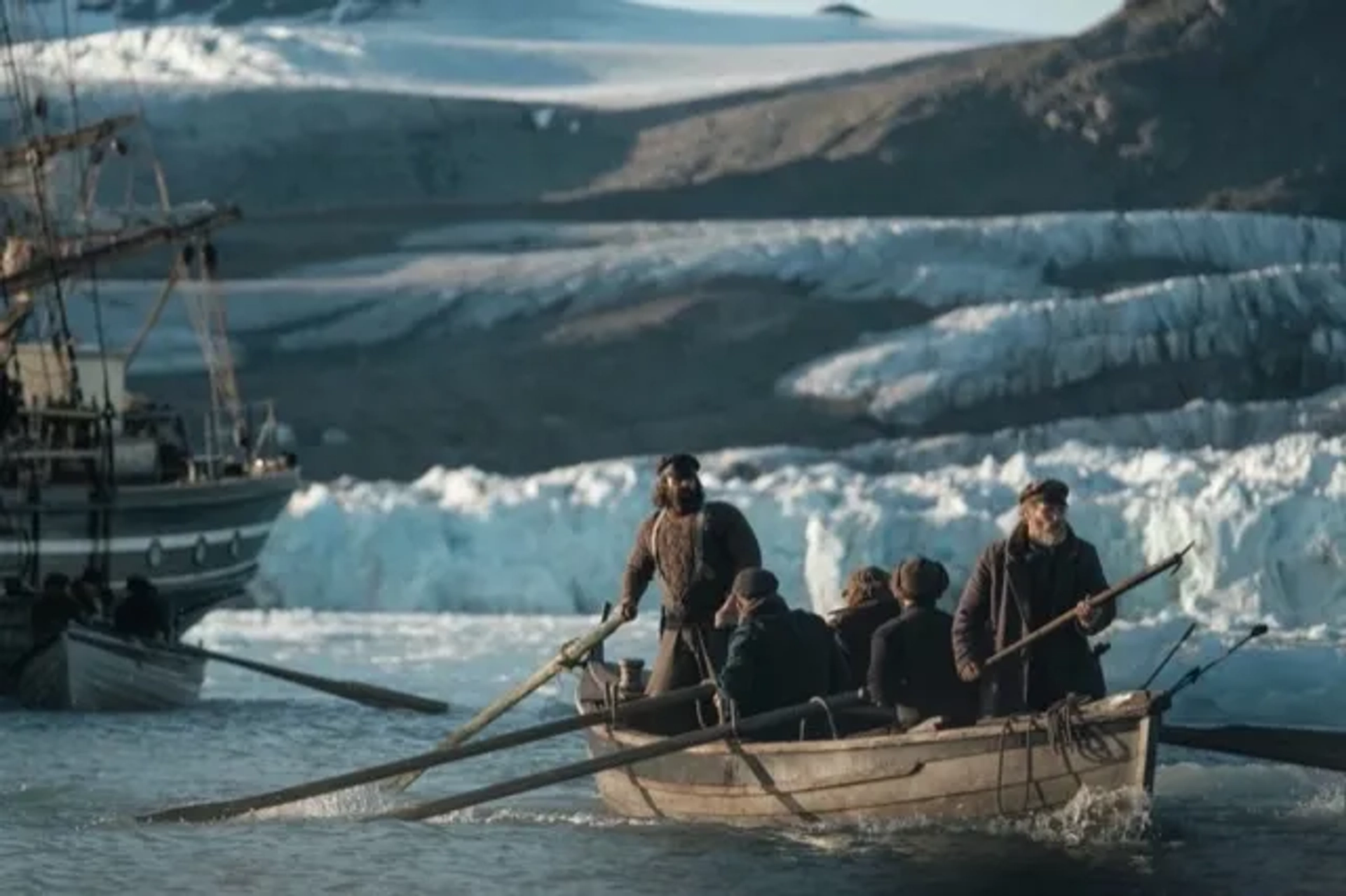 Colin Farrell and Roland Møller in The North Water (2021)