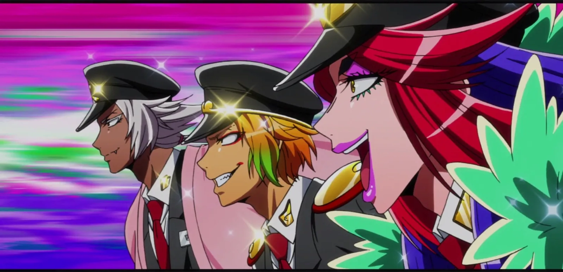 Sôichirô Hoshi, Vic Mignogna, J. Michael Tatum, Shôma Yamamoto, Kimeru, and Brandon McInnis in Nanbaka (2016)