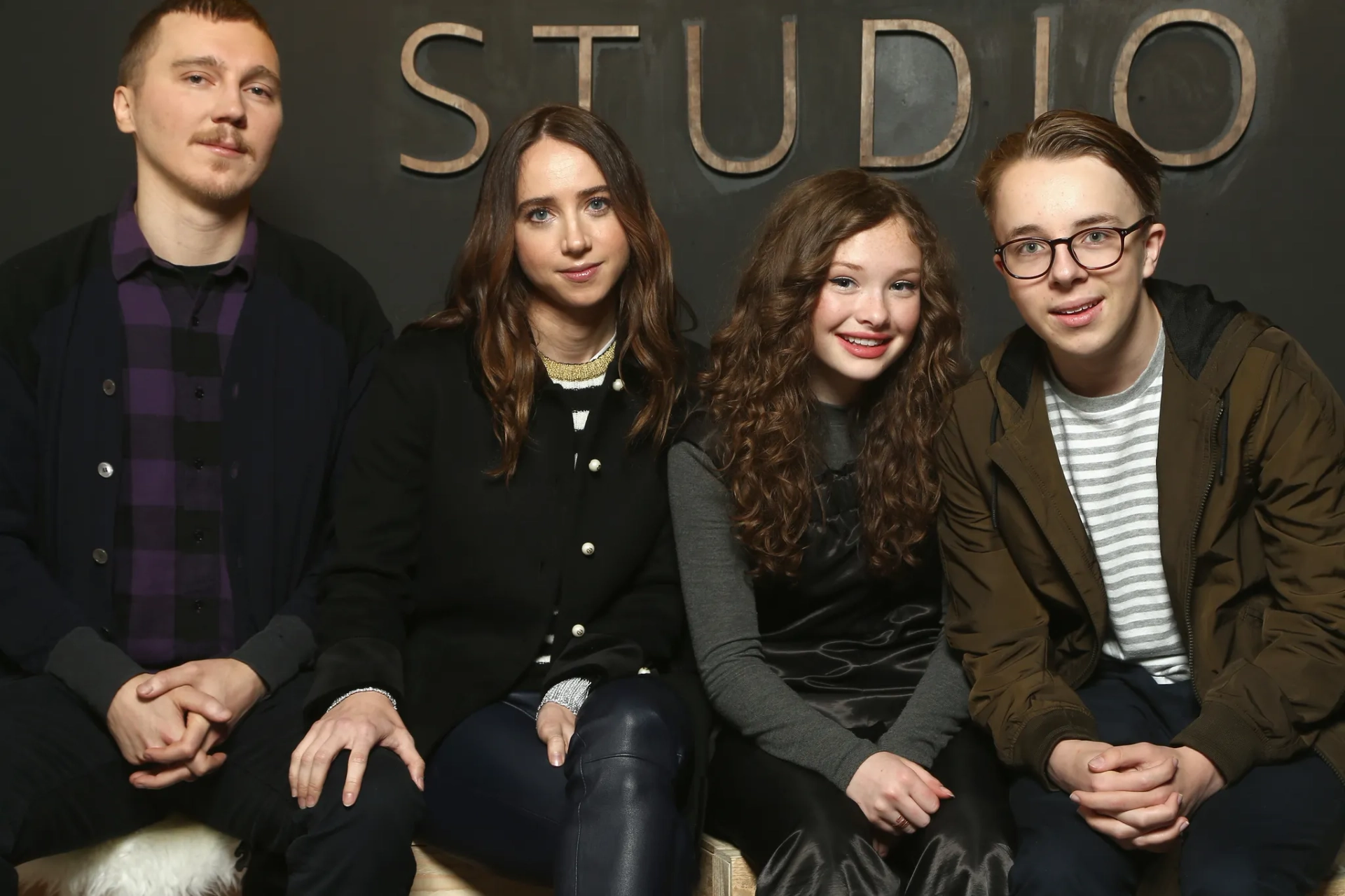 Paul Dano, Zoe Kazan, Zoe Colletti, and Ed Oxenbould at an event for Wildlife (2018)