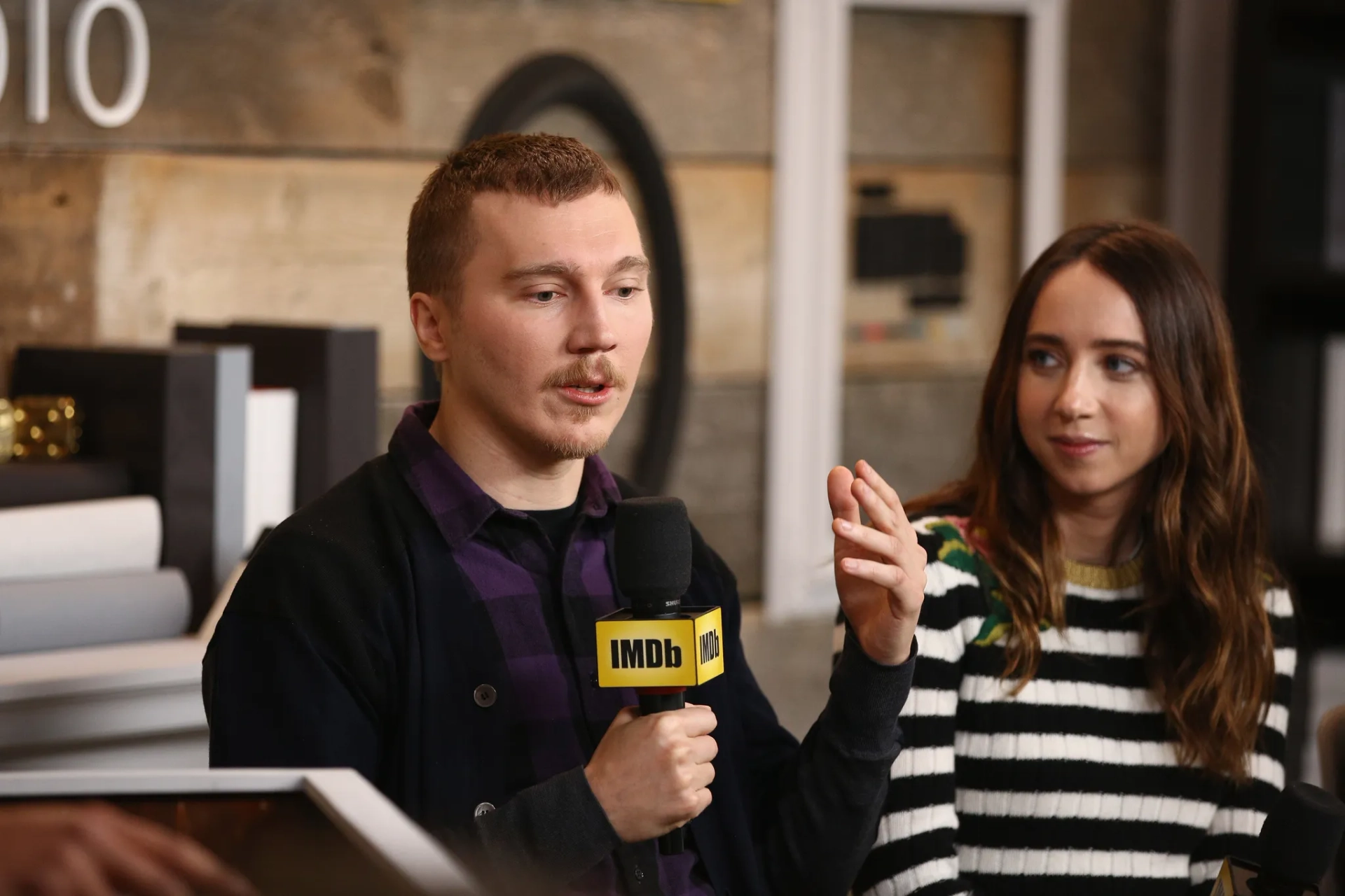 Paul Dano and Zoe Kazan at an event for Wildlife (2018)