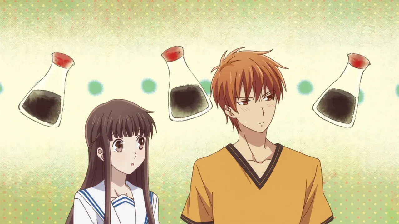 Yuma Uchida and Manaka Iwami in Fruits Basket: Eat Somen with Your Friends (2020)