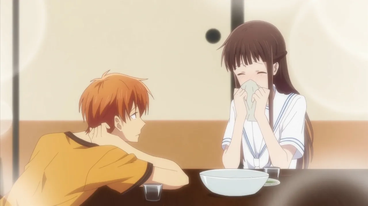 Yuma Uchida and Manaka Iwami in Fruits Basket: Eat Somen with Your Friends (2020)