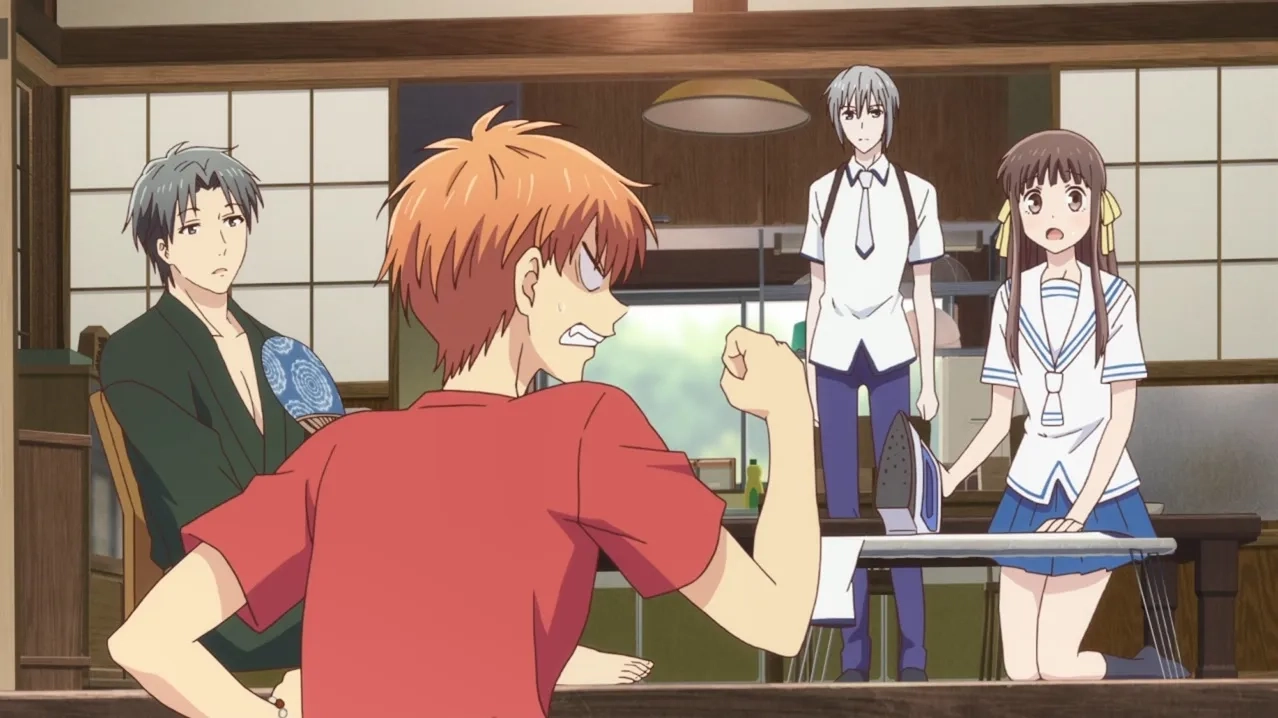 Yûichi Nakamura, Nobunaga Shimazaki, Yuma Uchida, and Manaka Iwami in Fruits Basket: Hello Again (2020)