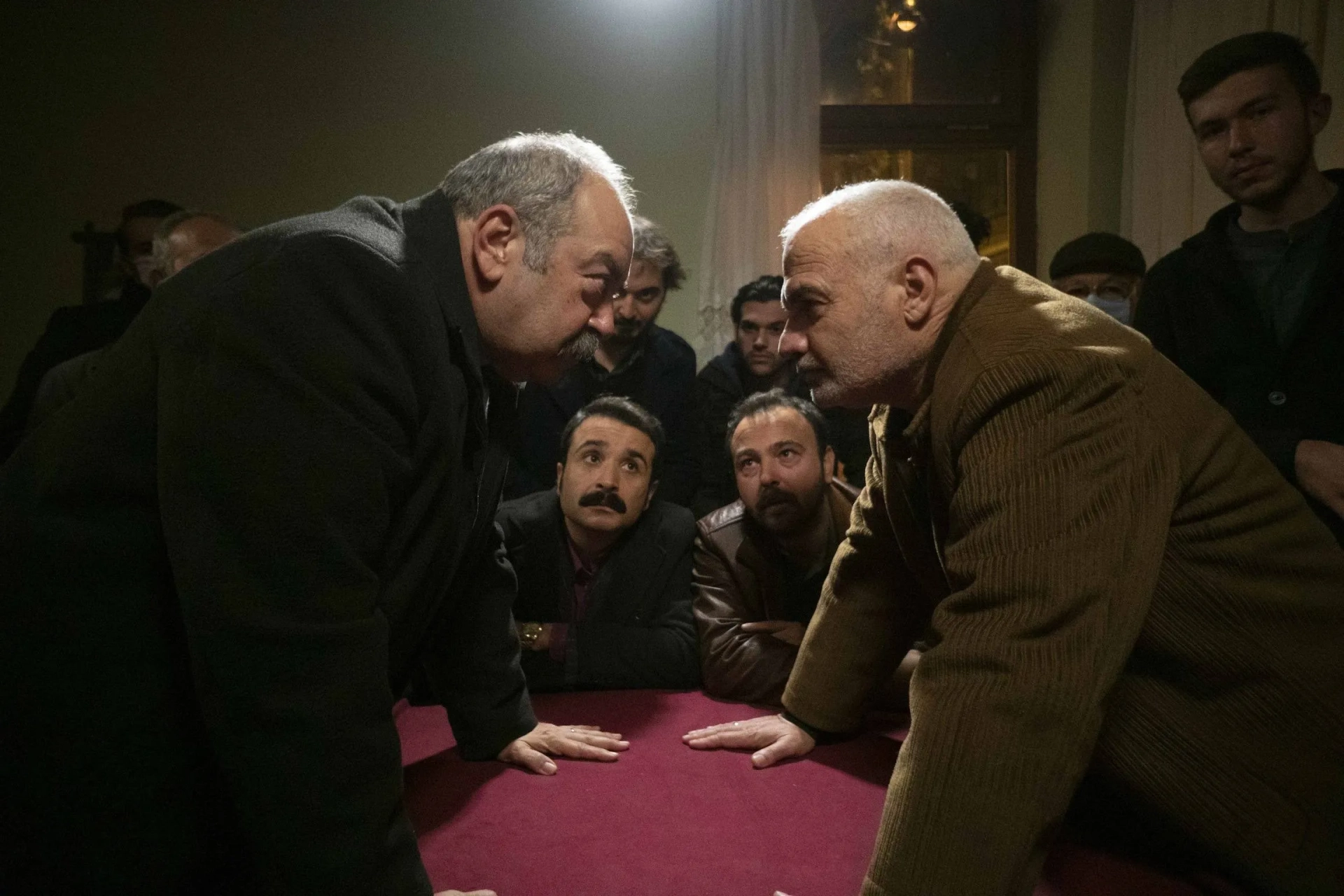 Ali Düsenkalkar, Erdal Cindoruk, Huseyin Sevimli, Ferdi Sancar, and Eser Eyüboglu in An Anatolian Tale (2020)