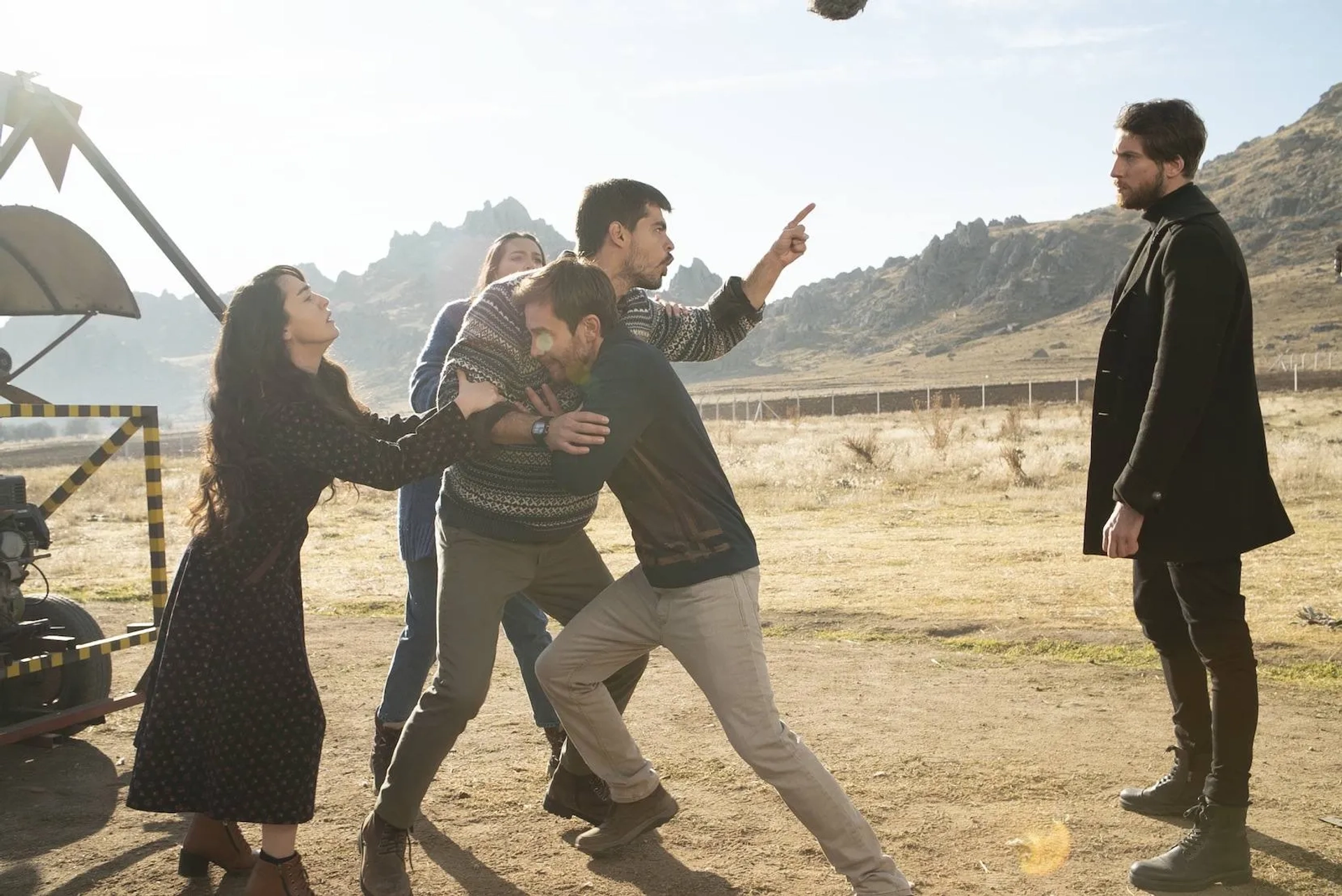 Gulsim Ali, Utku Ates, Berk Atan, Nazli Pinar Kaya, and Semih Ertürk in An Anatolian Tale (2020)