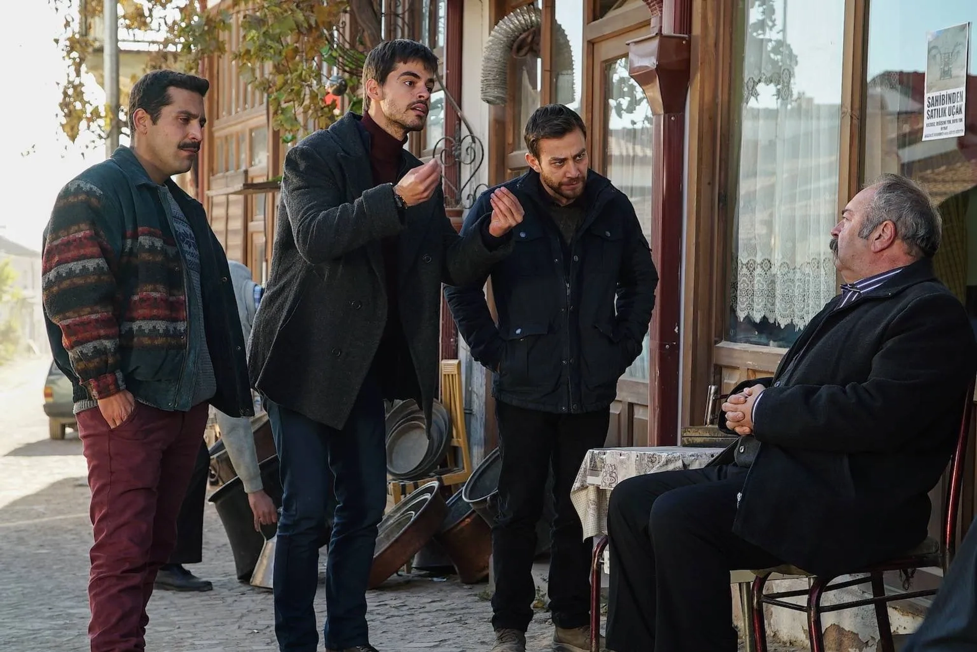 Ali Düsenkalkar, Berk Atan, Cihat Suvarioglu, and Semih Ertürk in An Anatolian Tale (2020)