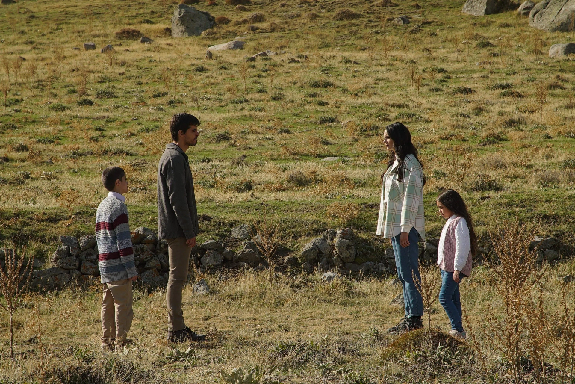 Ada Nizamoglu, Cemre Demircan, Gulsim Ali, and Berk Atan in An Anatolian Tale (2020)