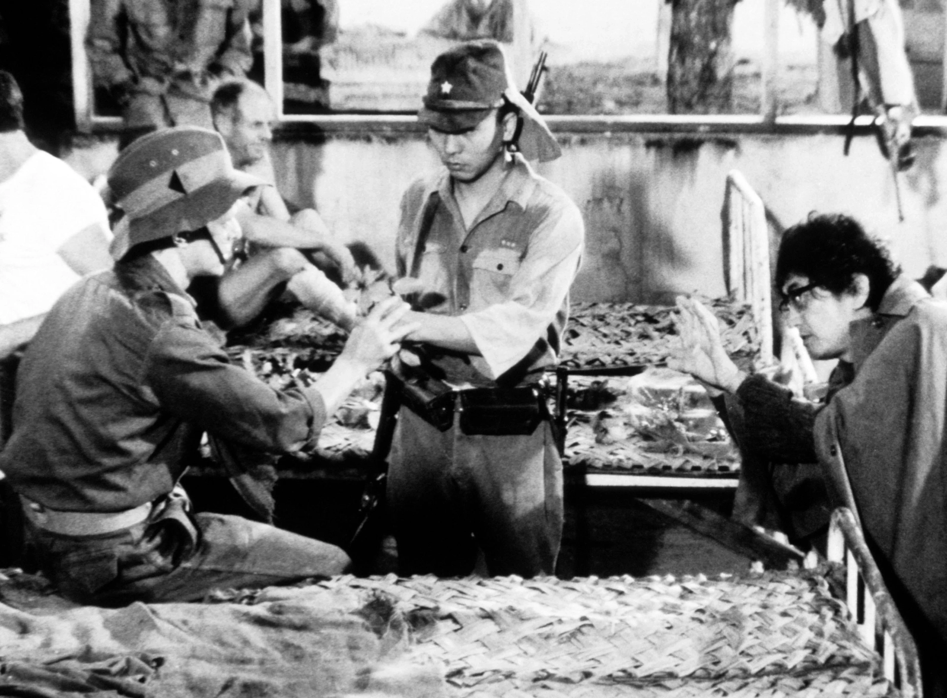 David Bowie, Nagisa Ôshima, and Ryuichi Sakamoto in Merry Christmas Mr. Lawrence (1983)