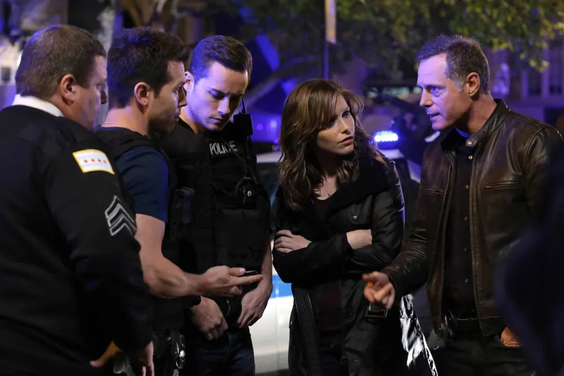 Jason Beghe, Sophia Bush, Jesse Lee Soffer, Jon Seda, and Jesse Lee in Chicago P.D. (2014)