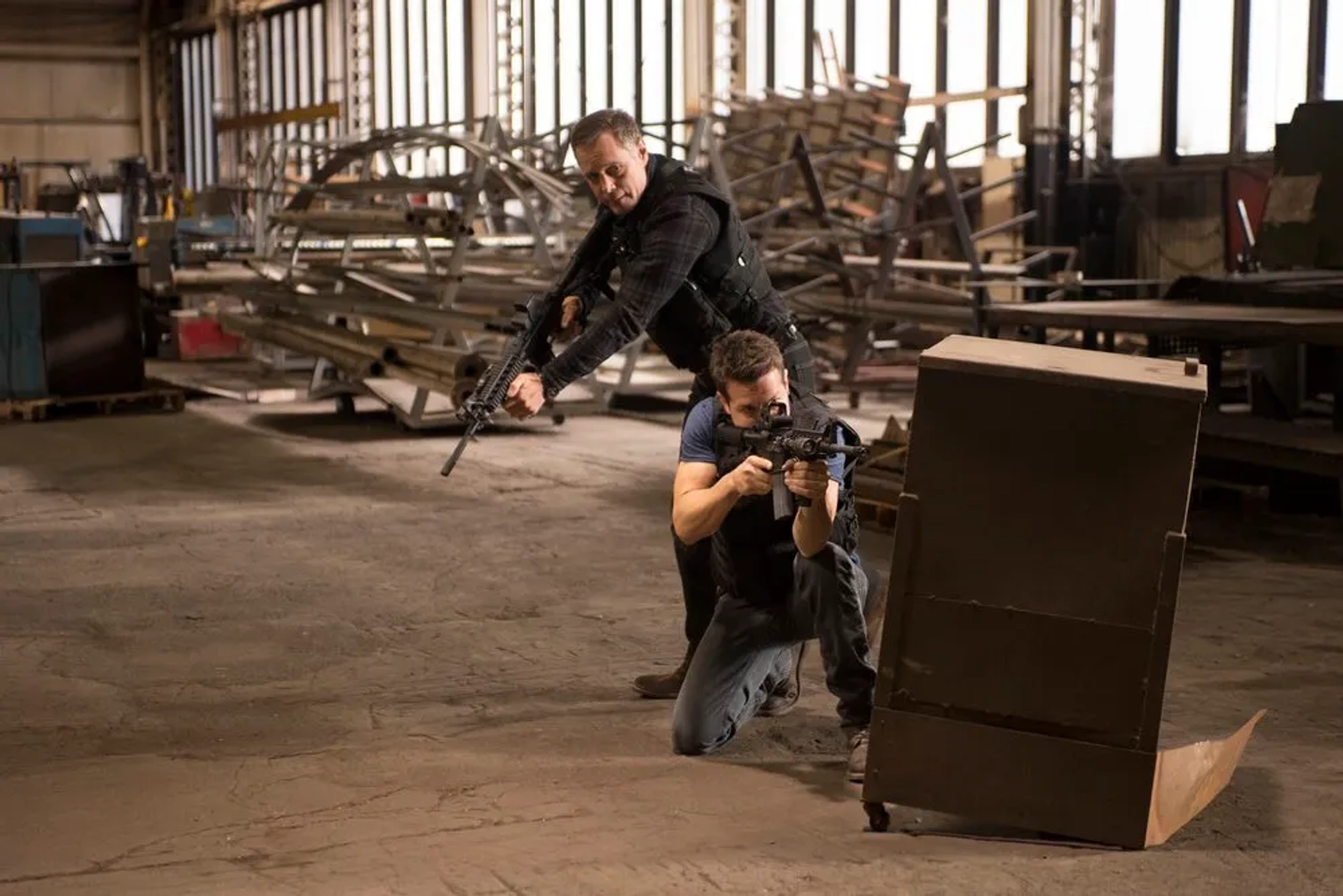 Jason Beghe and Jon Seda in Chicago P.D. (2014)