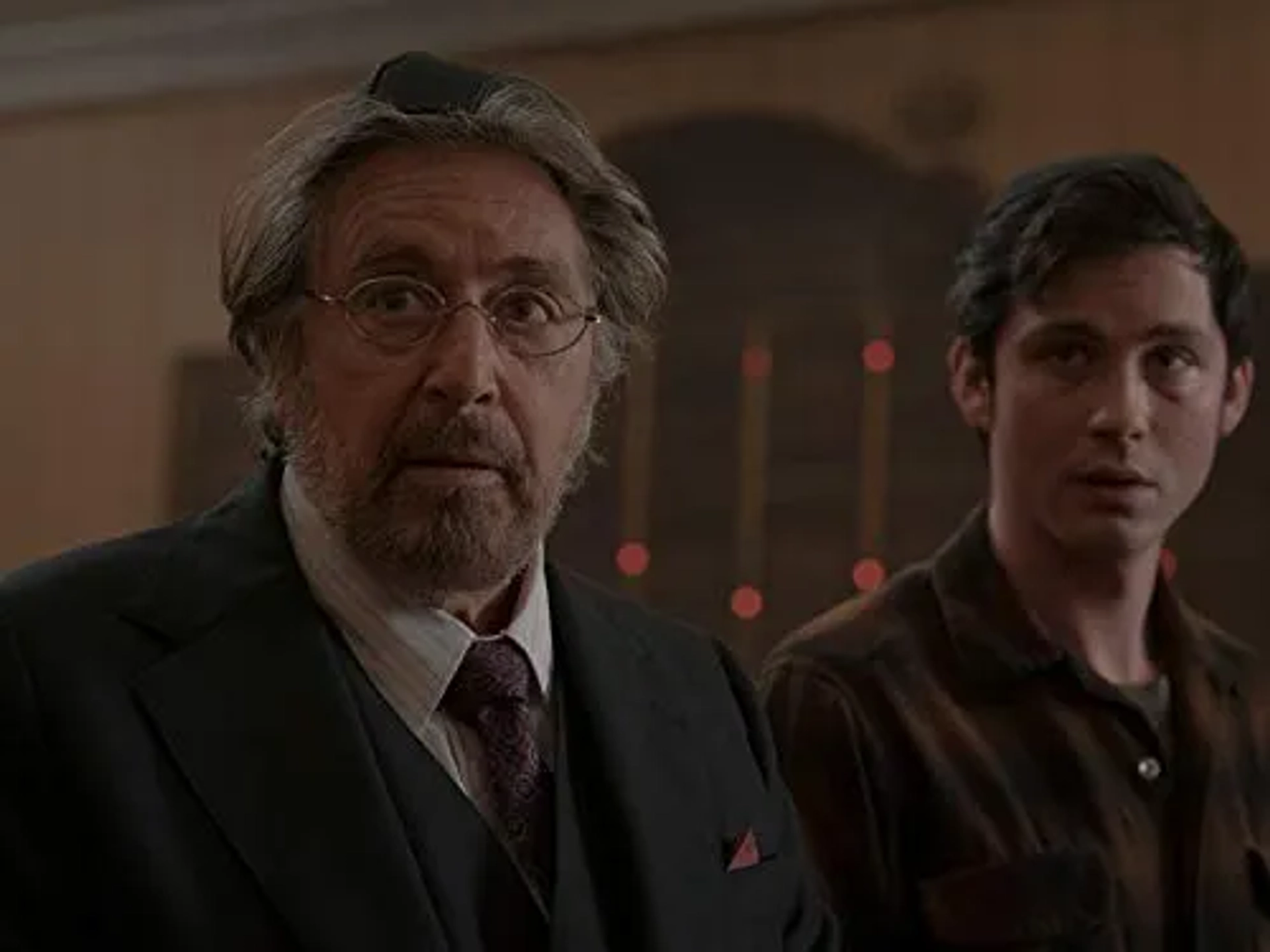 Al Pacino and Logan Lerman in Hunters (2020)