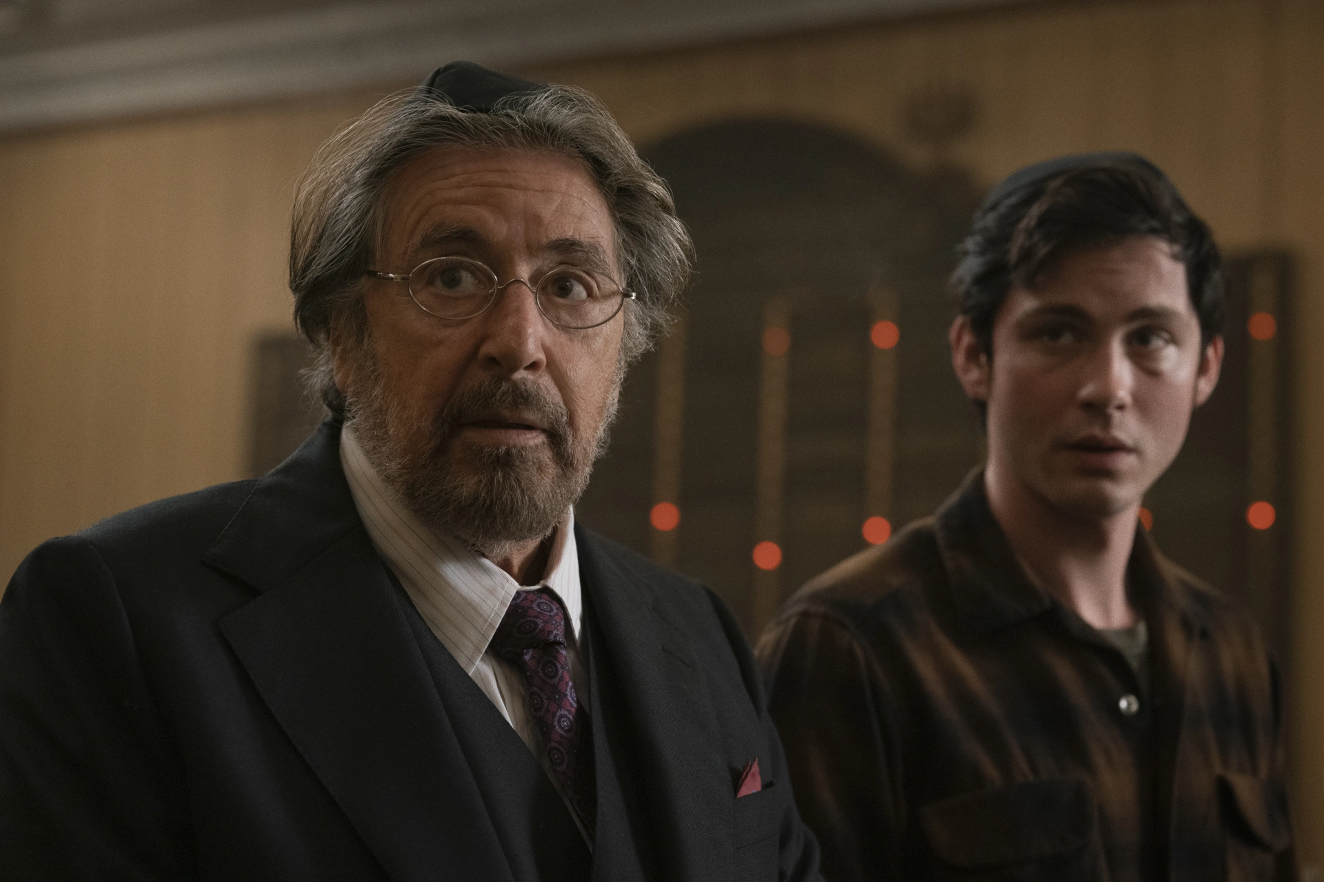 Al Pacino and Logan Lerman in Hunters (2020)