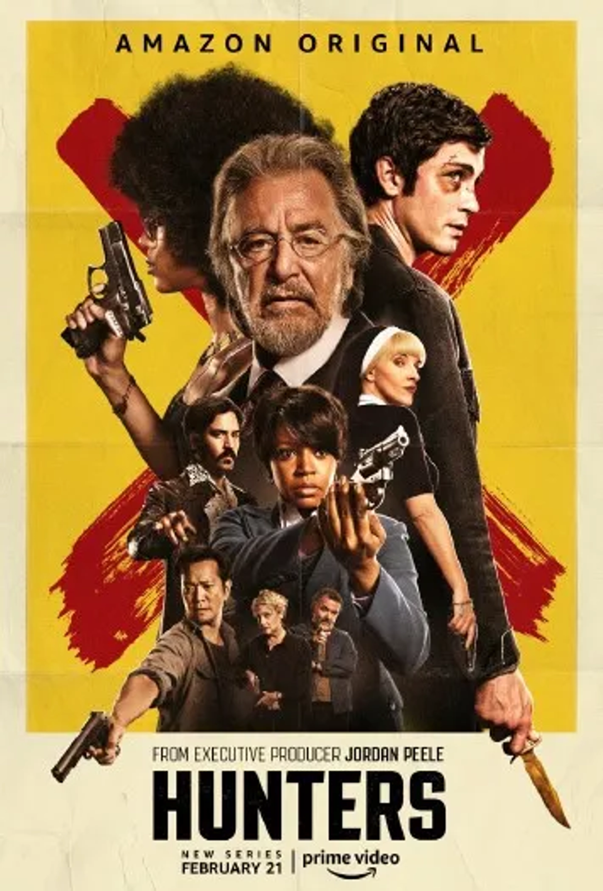 Al Pacino, Carol Kane, Saul Rubinek, Logan Lerman, Josh Radnor, Louis Ozawa, Jerrika Hinton, Kate Mulvany, and Tiffany Boone in Hunters (2020)