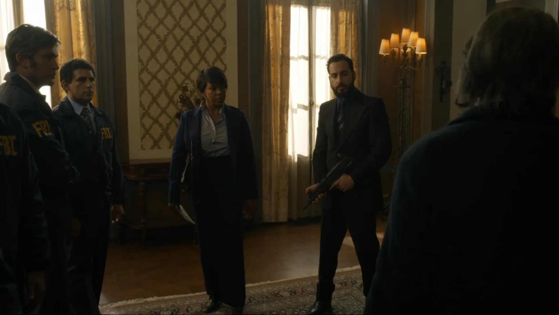 Al Pacino, Jerrika Hinton, and Adam Gagan in Hunters (2020)