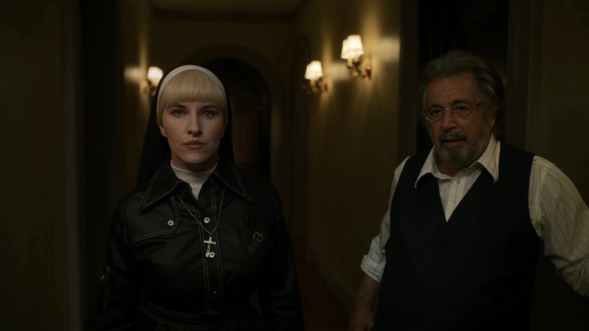 Al Pacino and Kate Mulvany in Hunters (2020)