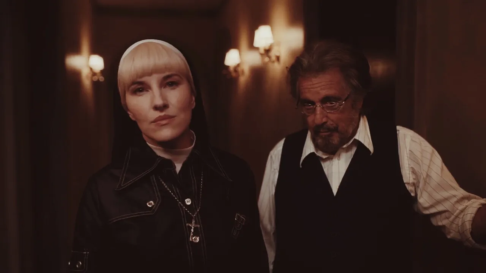 Al Pacino and Kate Mulvany in Hunters (2020)