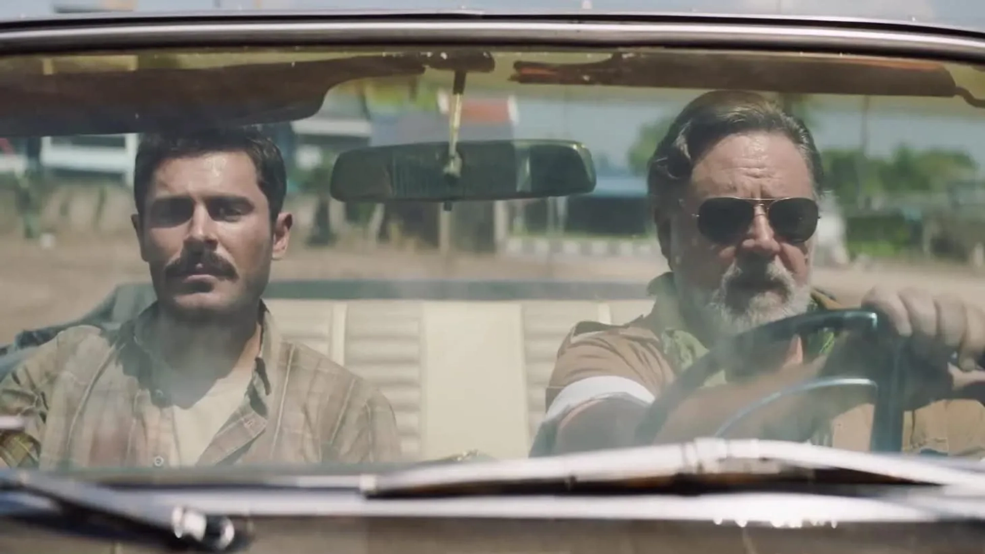 Russell Crowe and Zac Efron in The Greatest Beer Run Ever (2022)