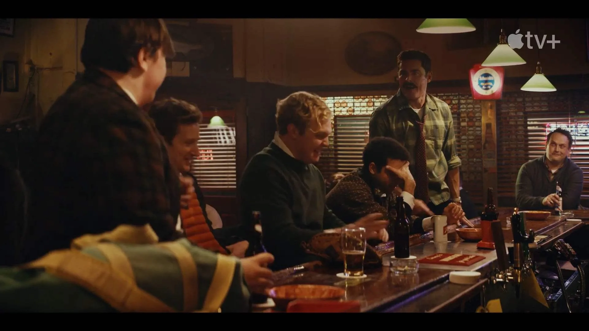 Zac Efron, Joe Adler, Hal Cumpston, Christopher Reed Brown, and MacGregor Arney in The Greatest Beer Run Ever (2022)