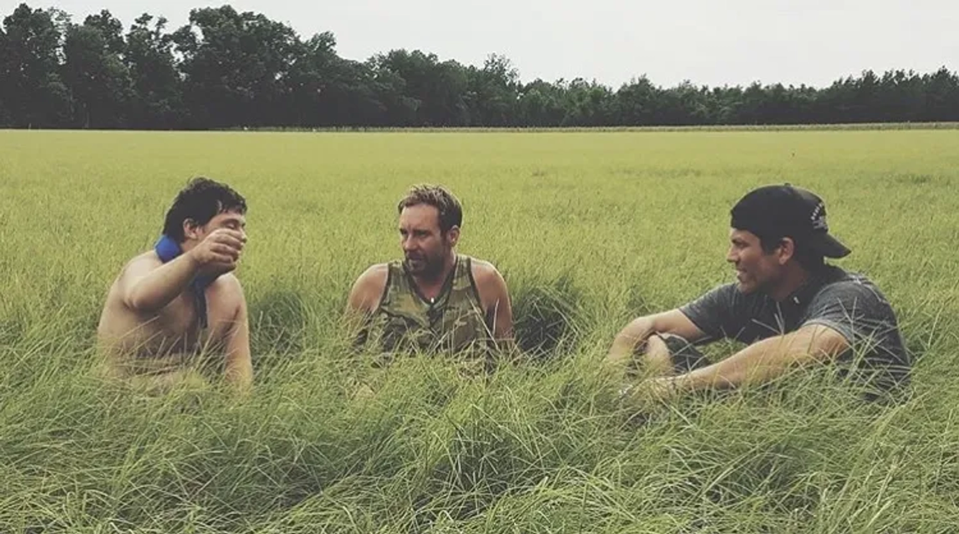 Michael Schwartz, Tyler Nilson, and Zack Gottsagen in The Peanut Butter Falcon (2019)