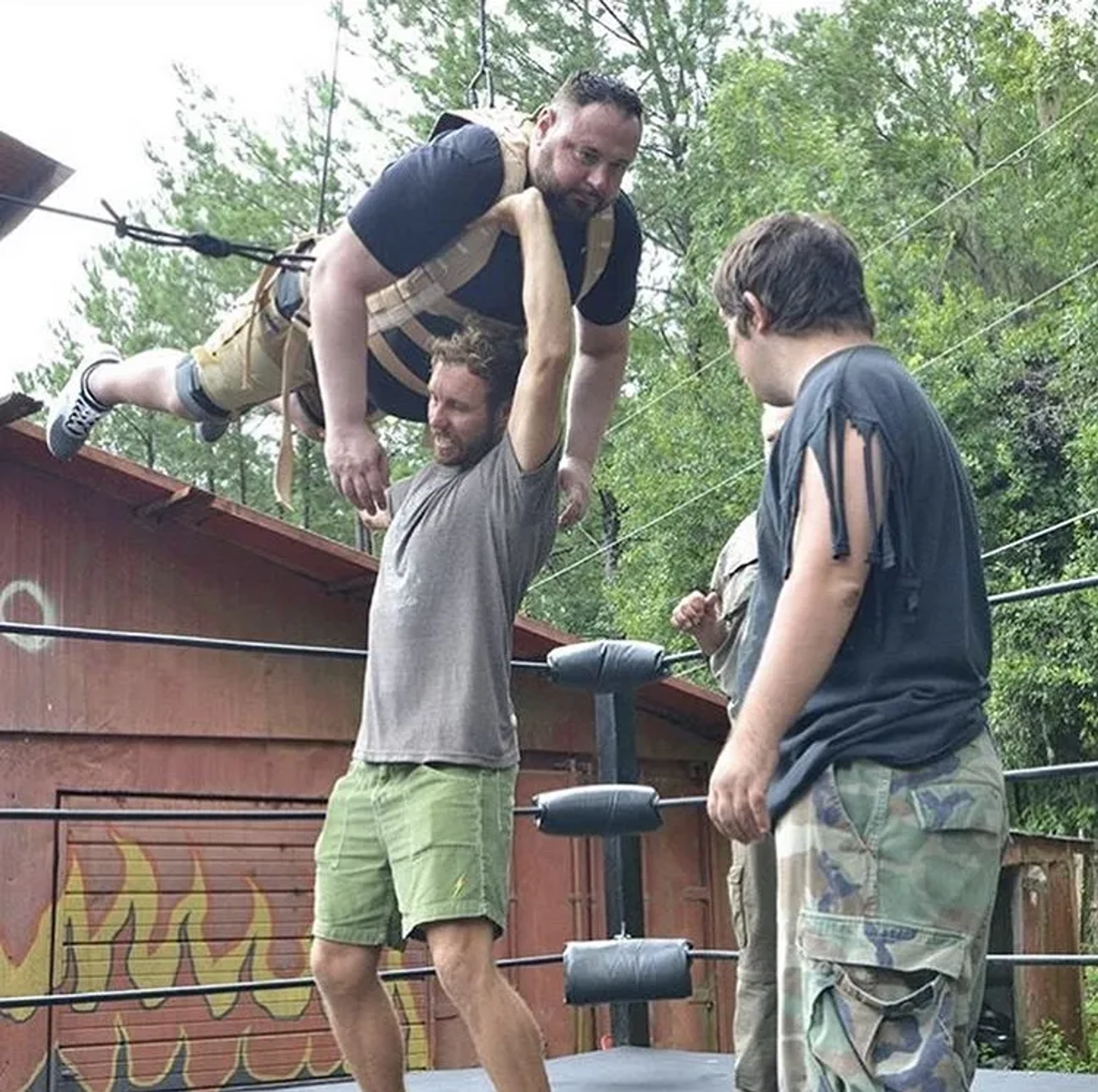 Tyler Nilson and Zack Gottsagen in The Peanut Butter Falcon (2019)