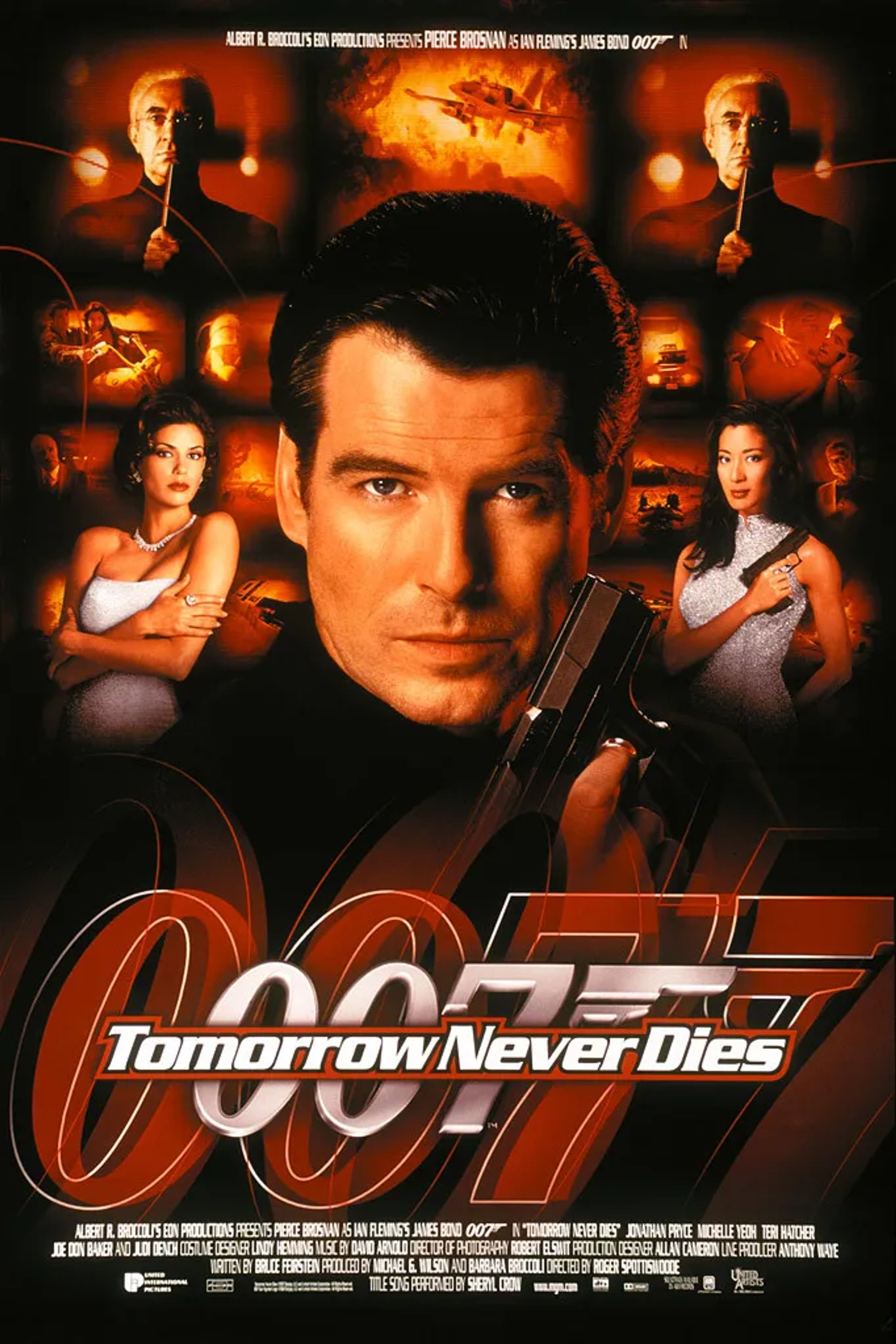 Pierce Brosnan, Teri Hatcher, Jonathan Pryce, and Michelle Yeoh in Tomorrow Never Dies (1997)