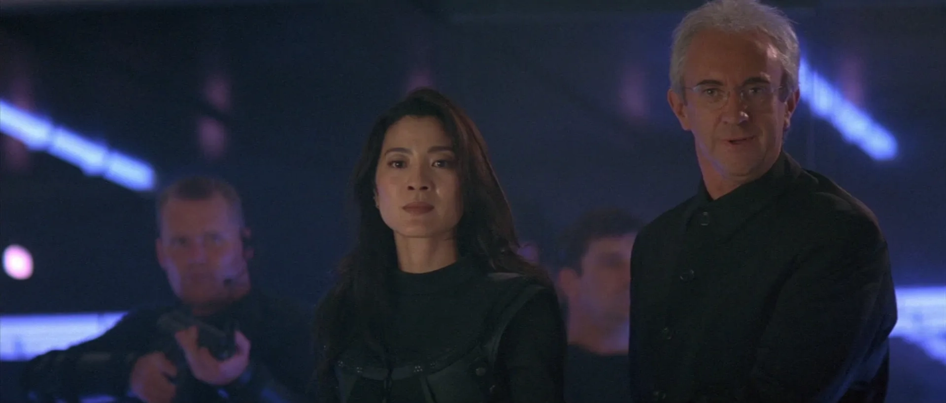 Jonathan Pryce and Michelle Yeoh in Tomorrow Never Dies (1997)