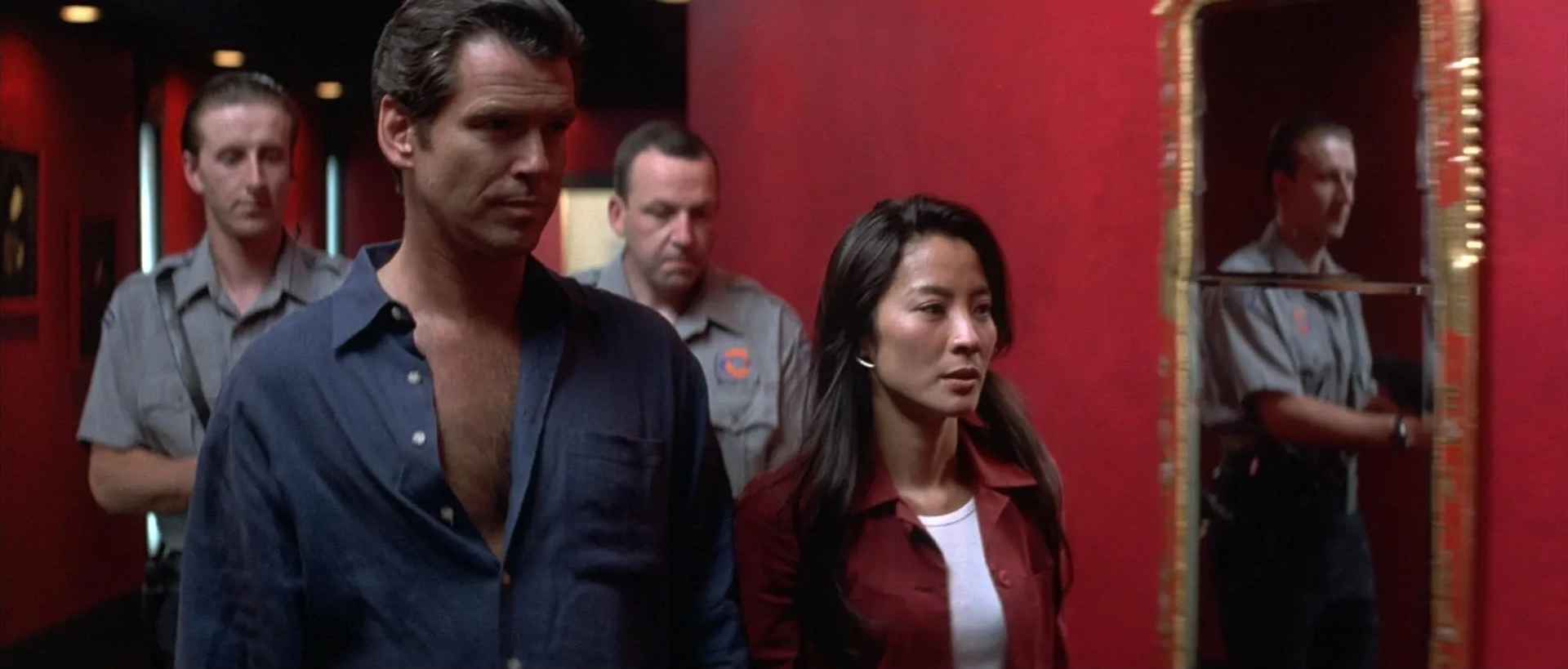 Pierce Brosnan and Michelle Yeoh in Tomorrow Never Dies (1997)