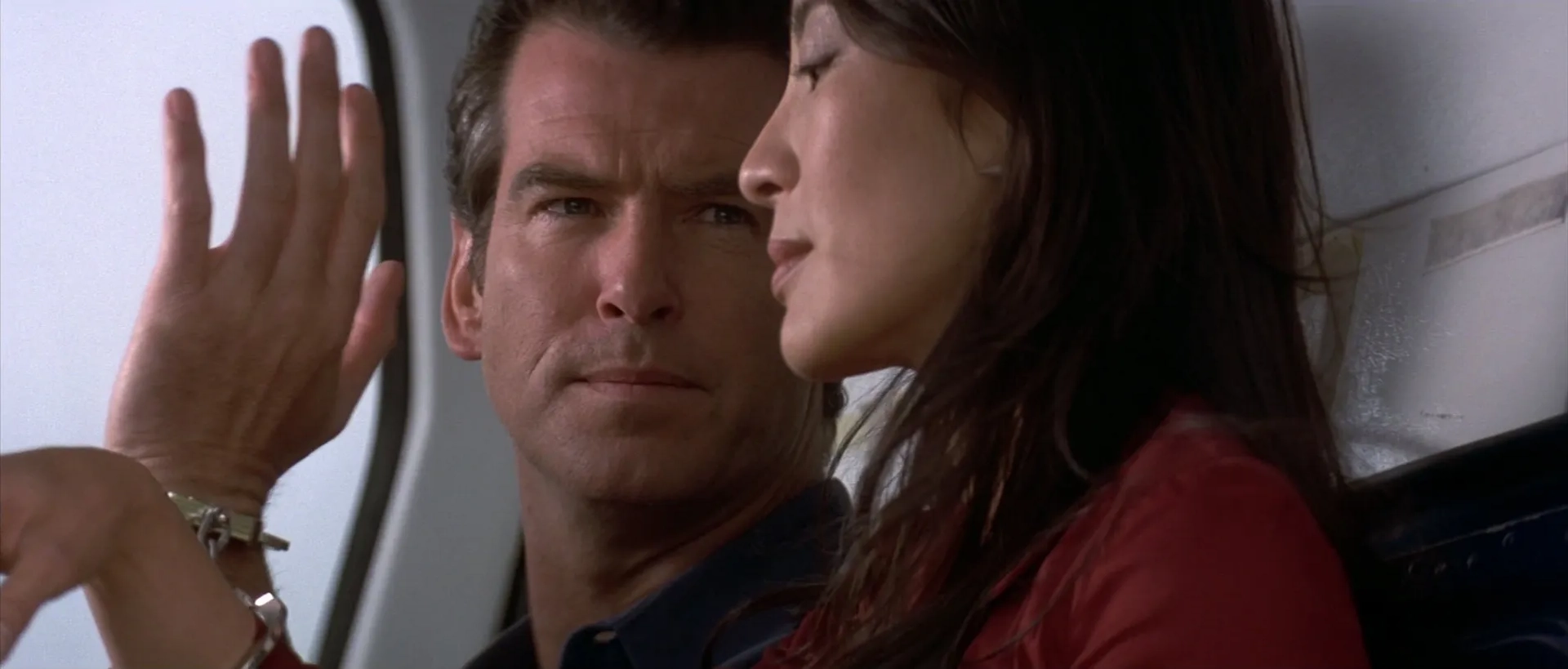 Pierce Brosnan and Michelle Yeoh in Tomorrow Never Dies (1997)