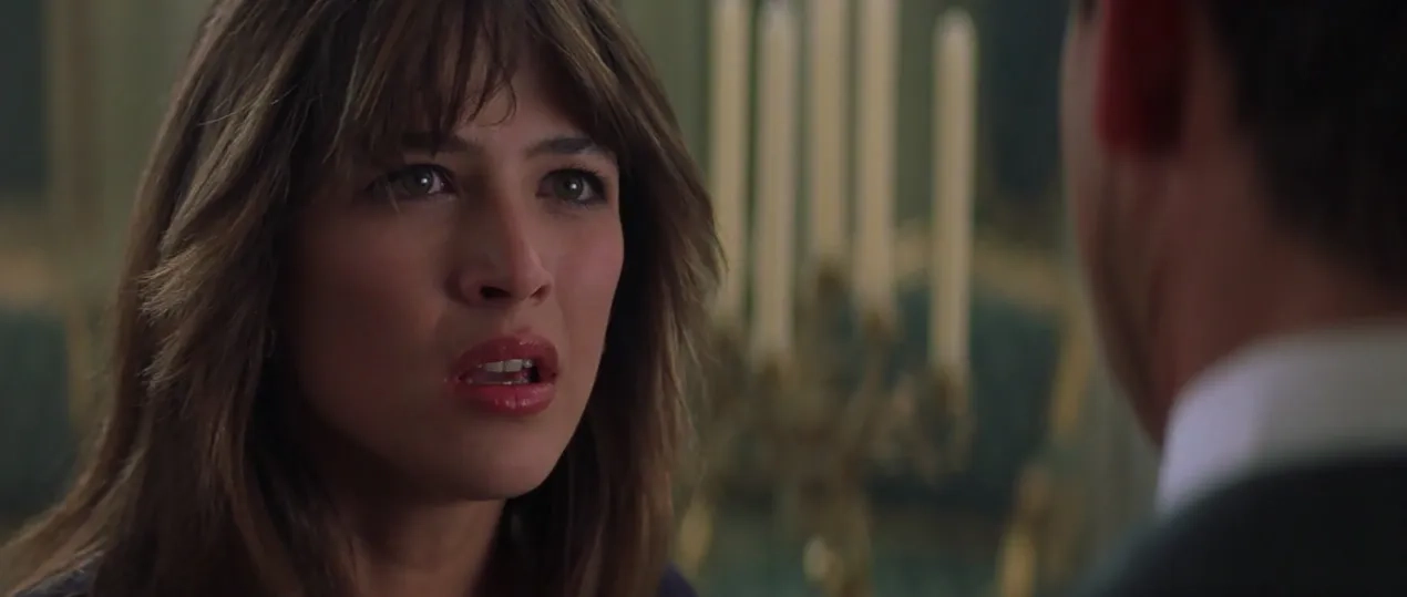 Pierce Brosnan and Sophie Marceau in The World Is Not Enough (1999)