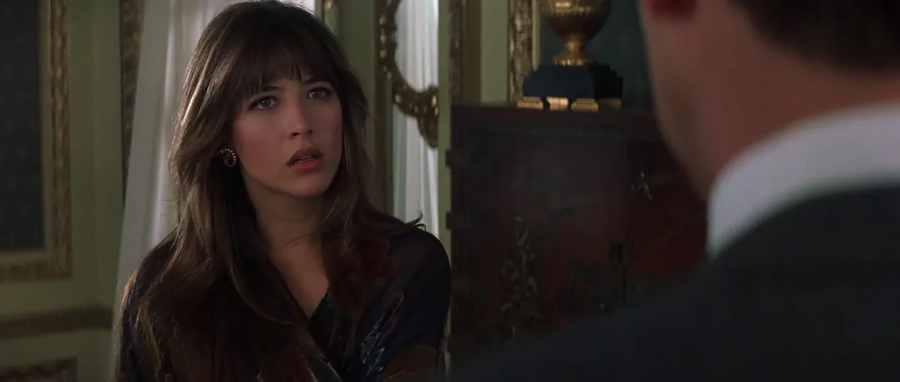 Pierce Brosnan and Sophie Marceau in The World Is Not Enough (1999)