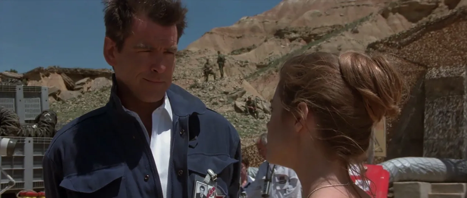 Pierce Brosnan and Denise Richards in The World Is Not Enough (1999)