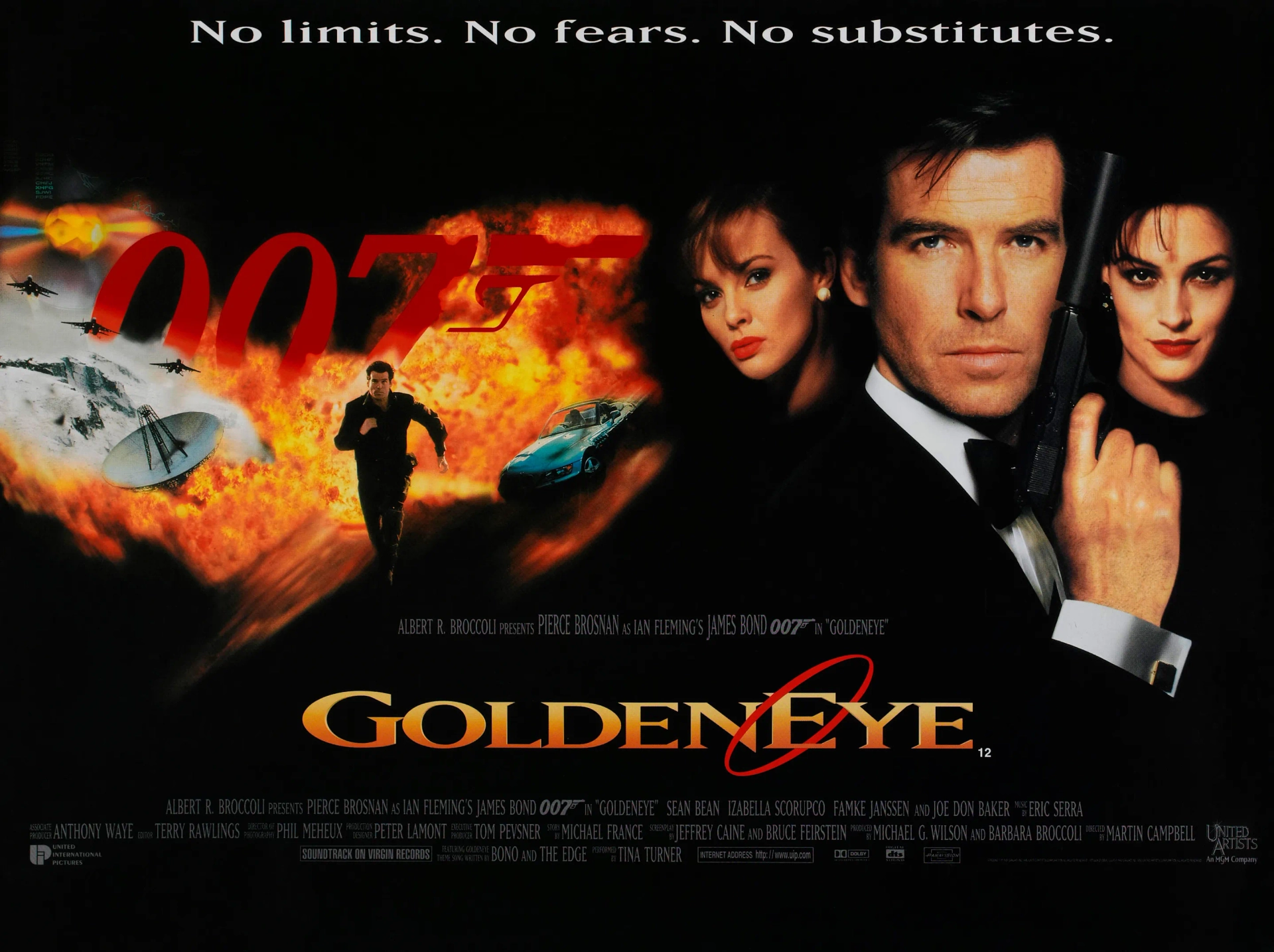 Pierce Brosnan, Famke Janssen, and Izabella Scorupco in GoldenEye (1995)