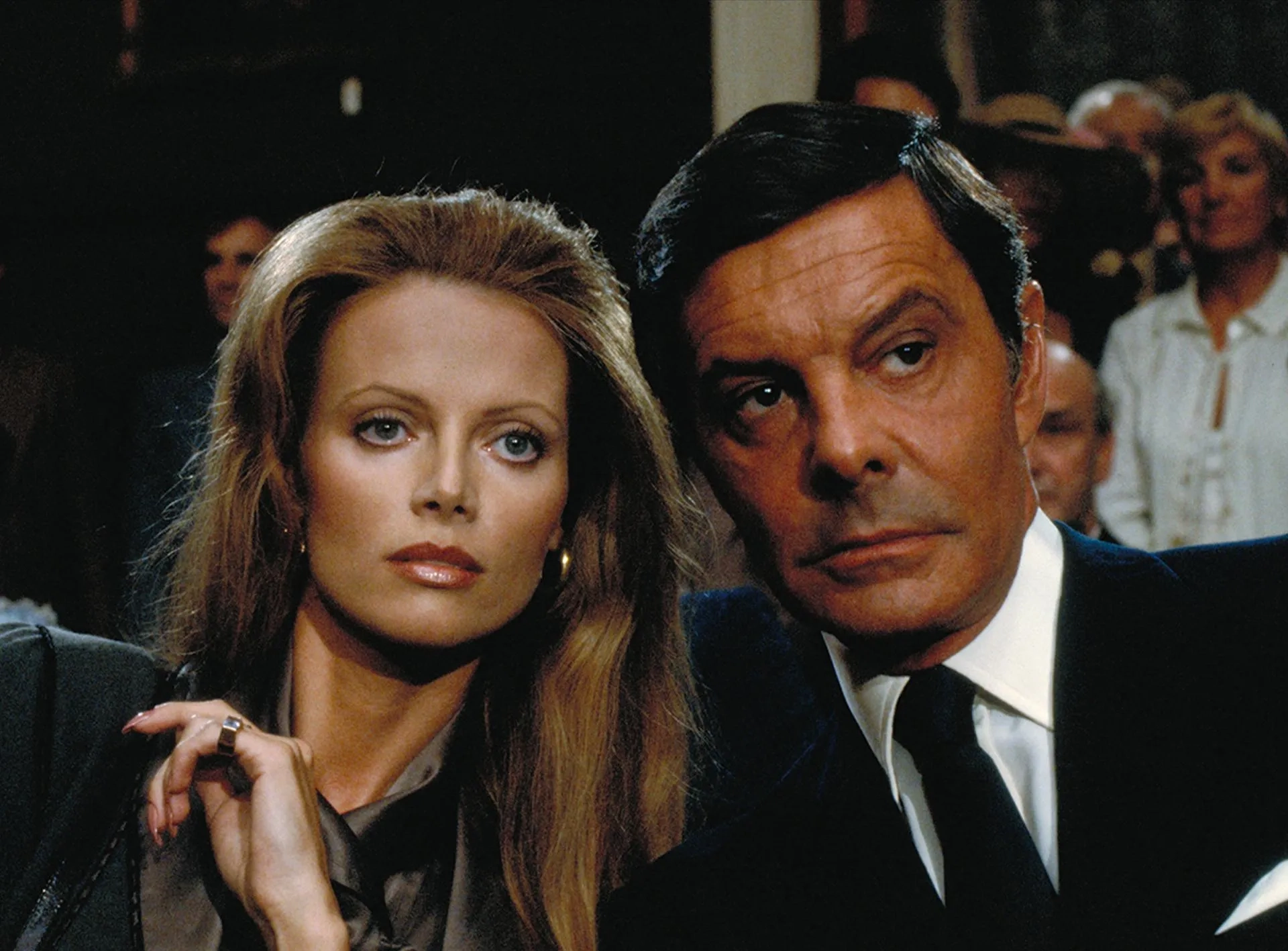 Louis Jourdan and Kristina Wayborn in Octopussy (1983)