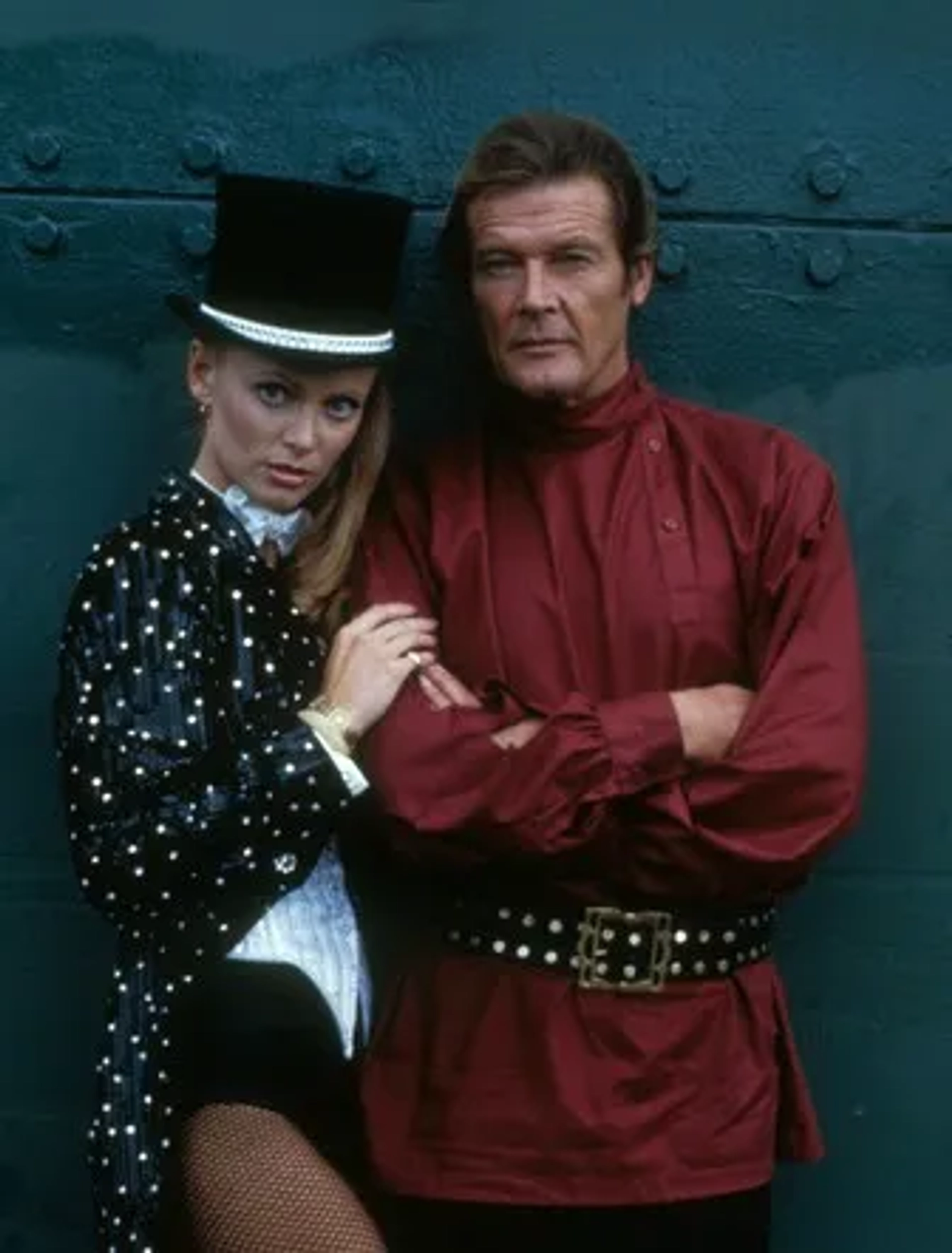 Roger Moore and Kristina Wayborn in Octopussy (1983)