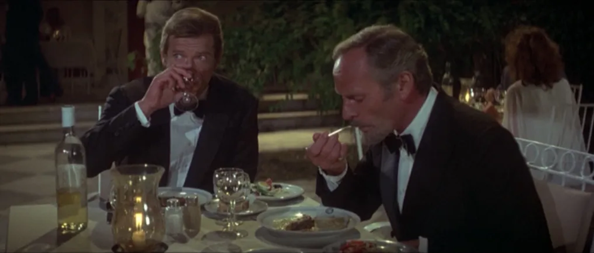 Roger Moore and Julian Glover in For Your Eyes Only (1981)