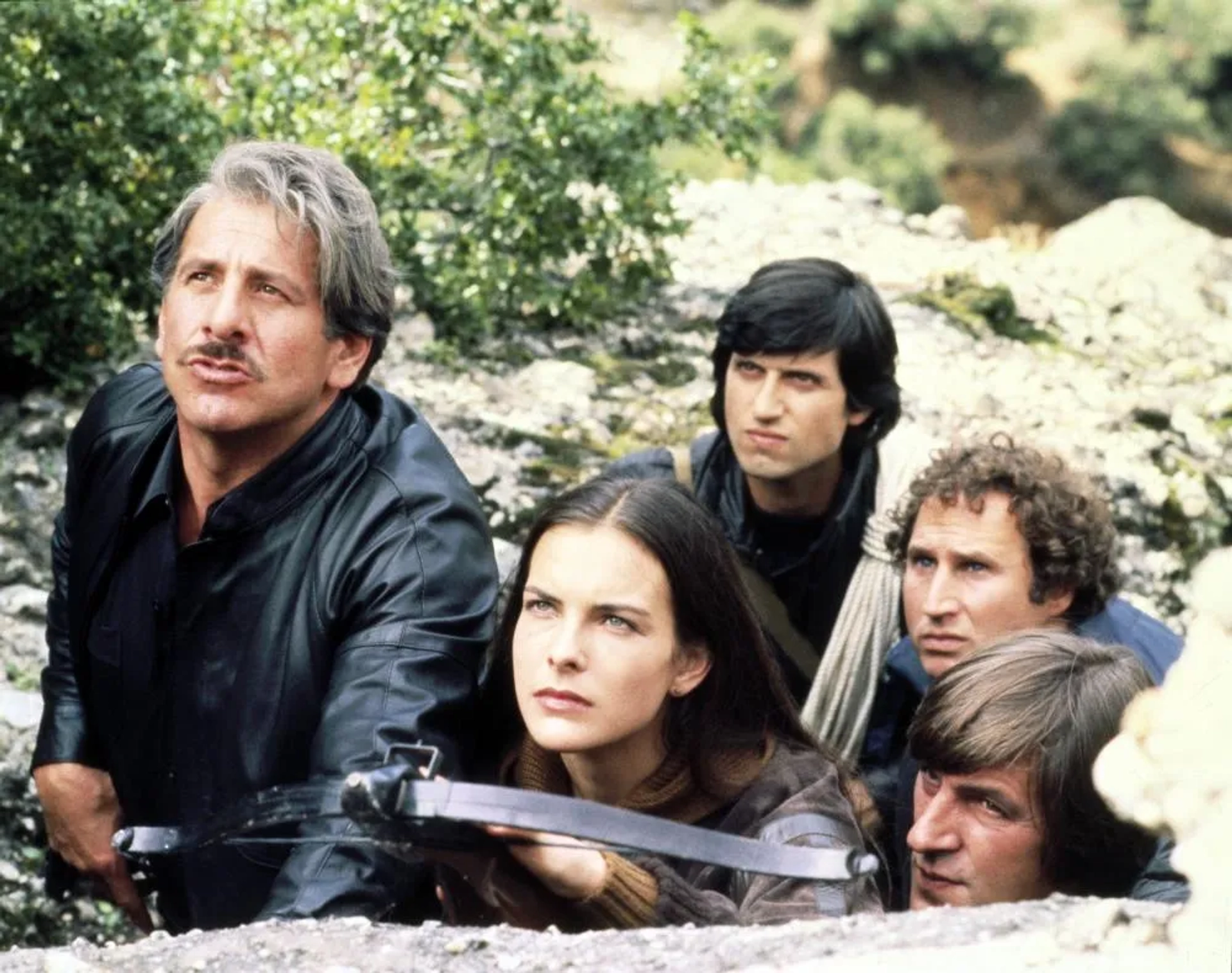 Carole Bouquet, Paul Angelis, Alkis Kritikos, Stag Theodore, and Topol in For Your Eyes Only (1981)