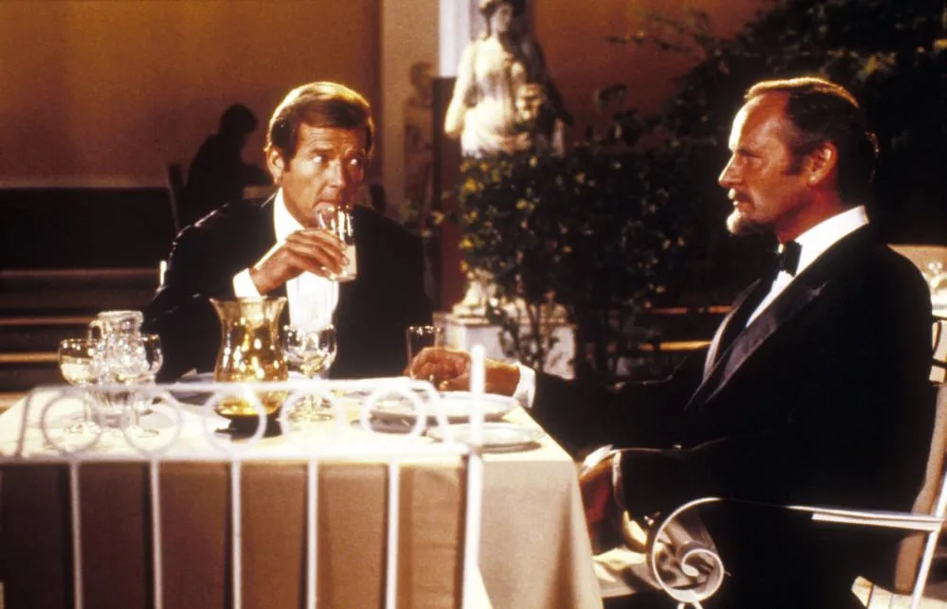 Roger Moore and Julian Glover in For Your Eyes Only (1981)