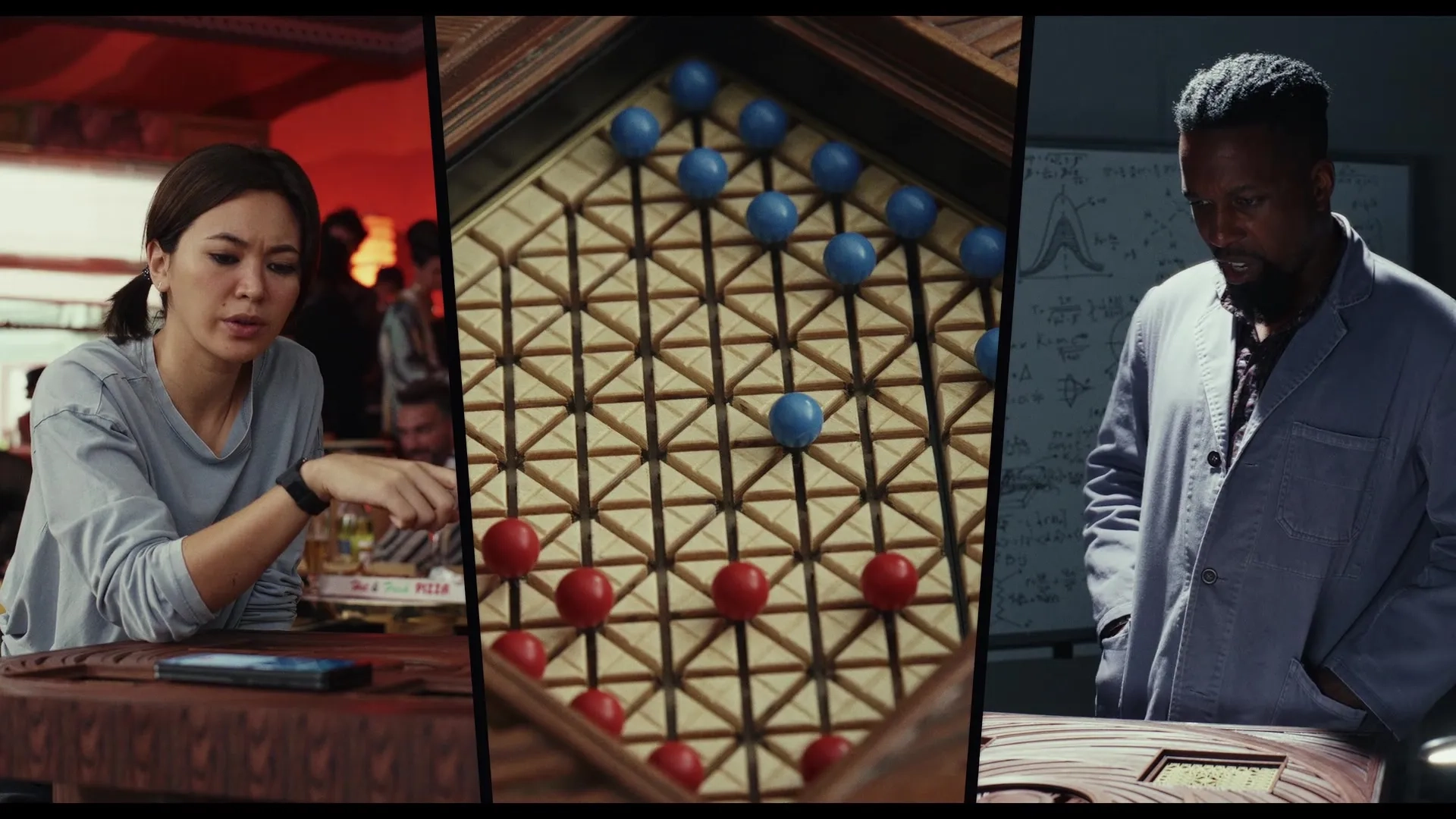 Leslie Odom Jr. and Jessica Henwick in Glass Onion (2022)