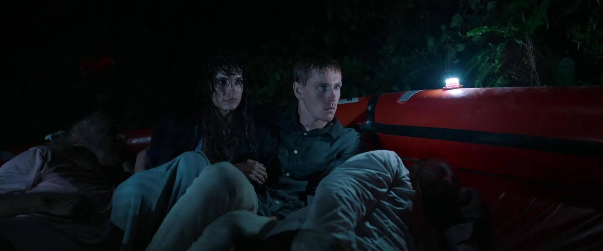 Zlatko Buric, Henrik Dorsin, Charlbi Dean, and Harris Dickinson in Triangle of Sadness (2022)