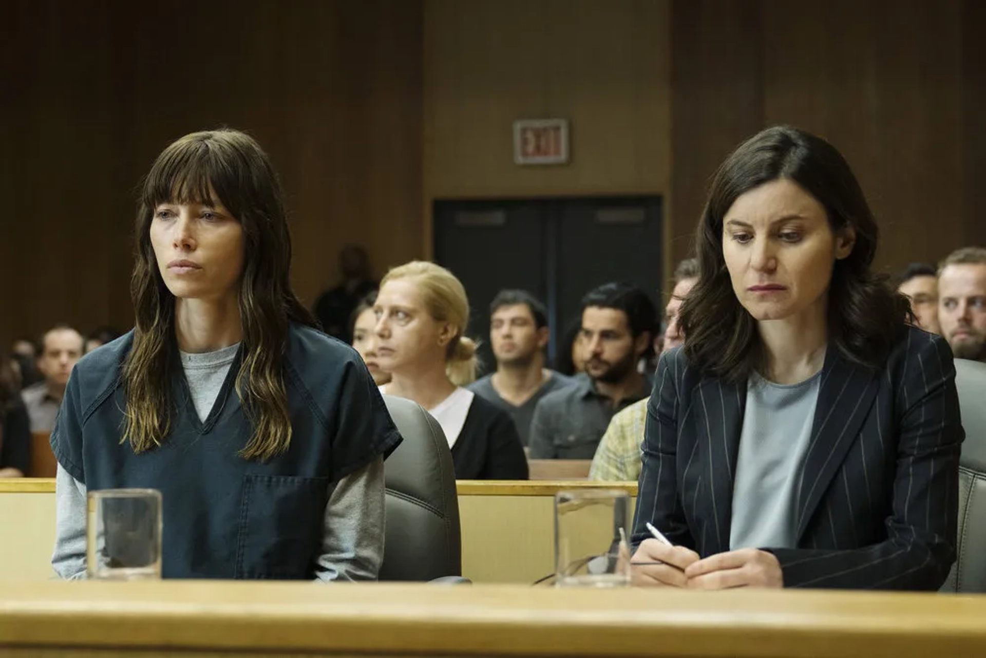 Jessica Biel, Susan Pourfar, and Christopher Abbott in The Sinner (2017)