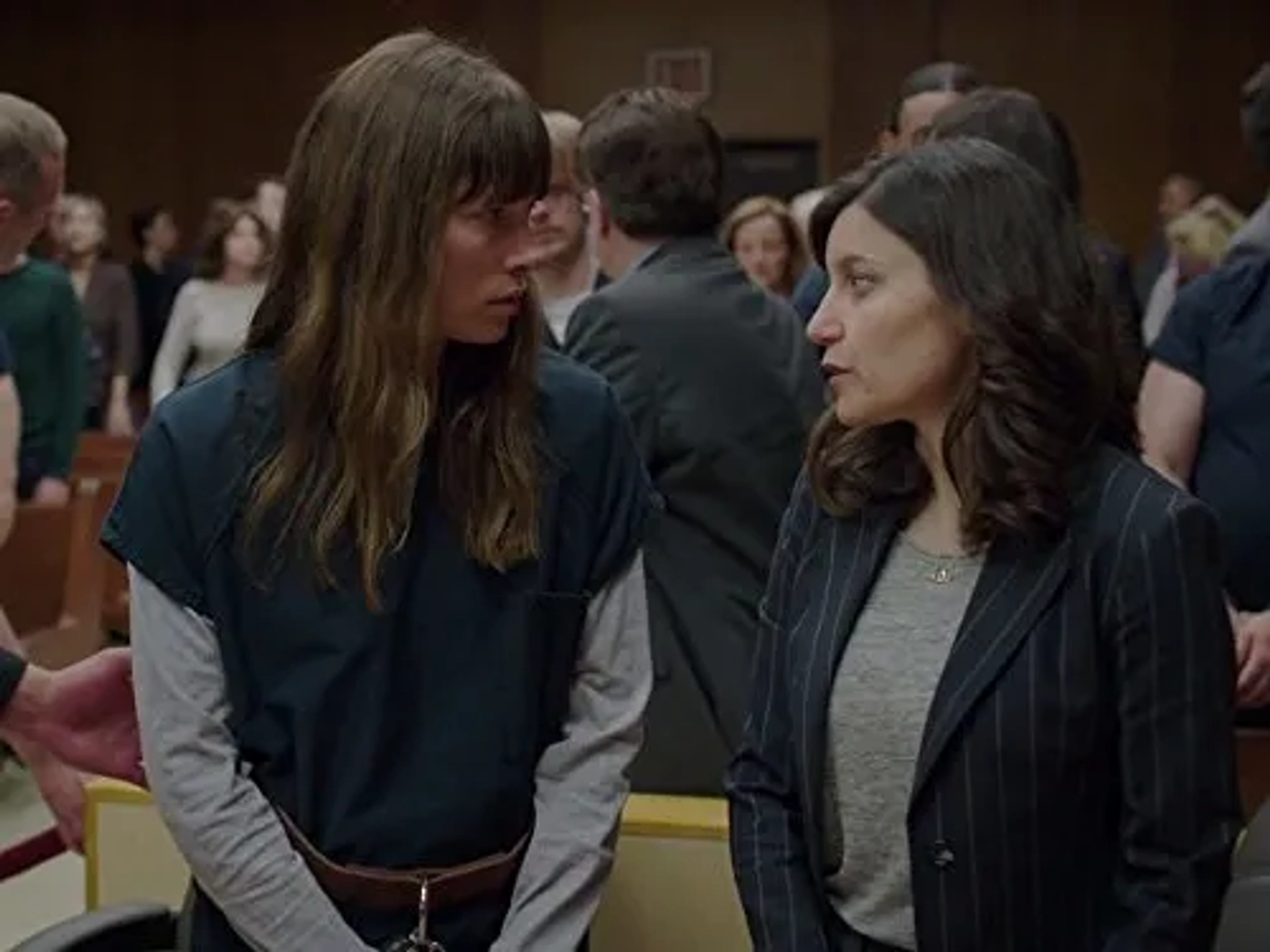 Jessica Biel and Susan Pourfar in The Sinner (2017)