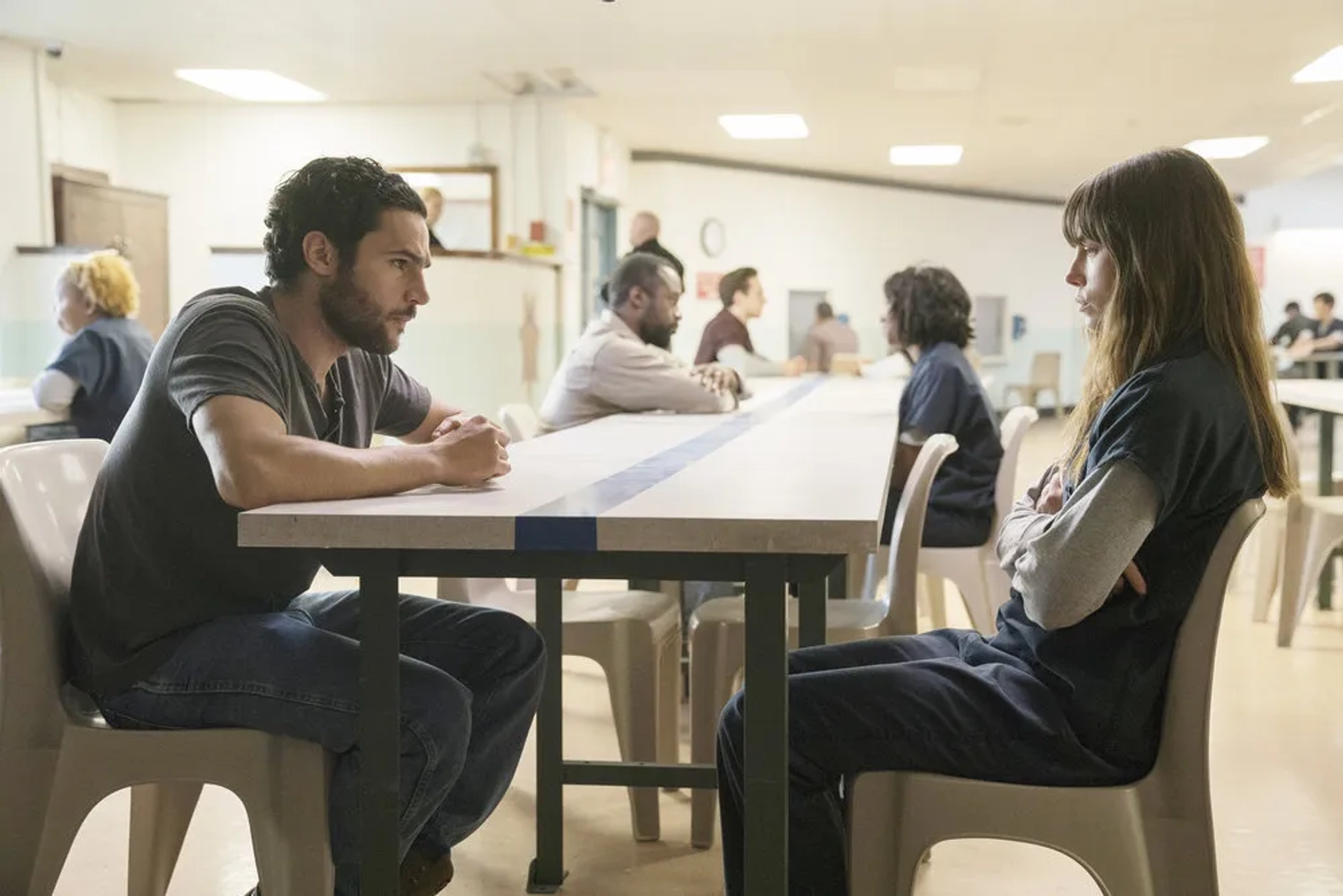 Jessica Biel and Christopher Abbott in The Sinner (2017)